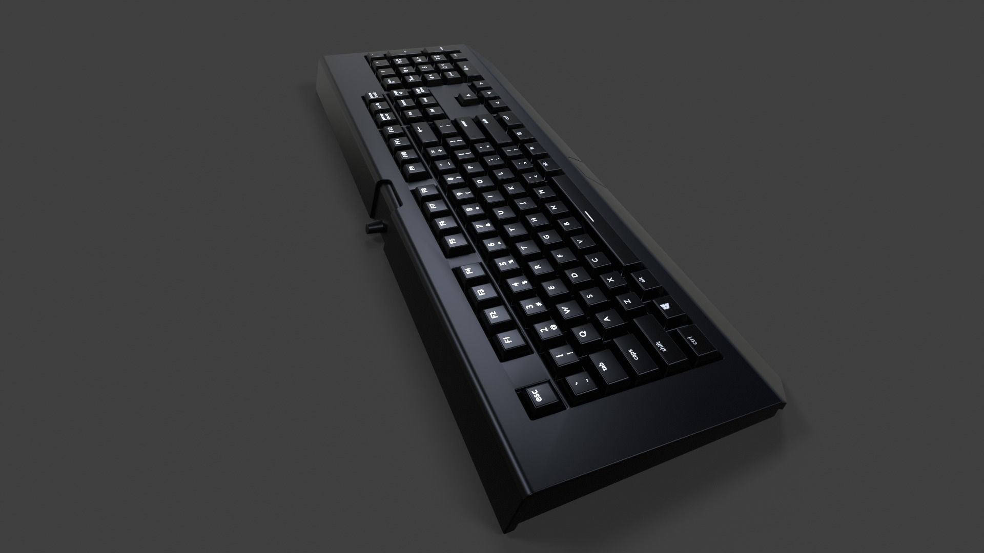 Cordless Keyboard - Low Poly Low-poly 3D model_6