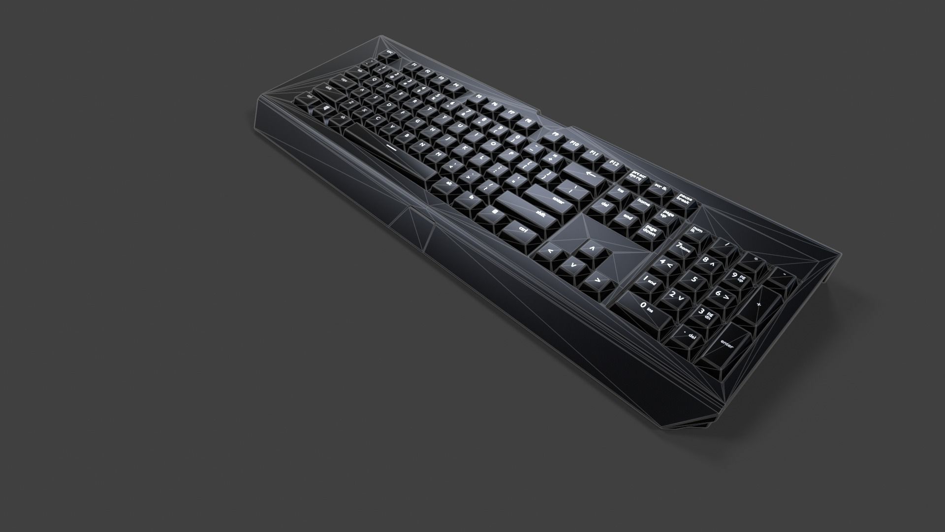 Cordless Keyboard - Low Poly Low-poly 3D model_18