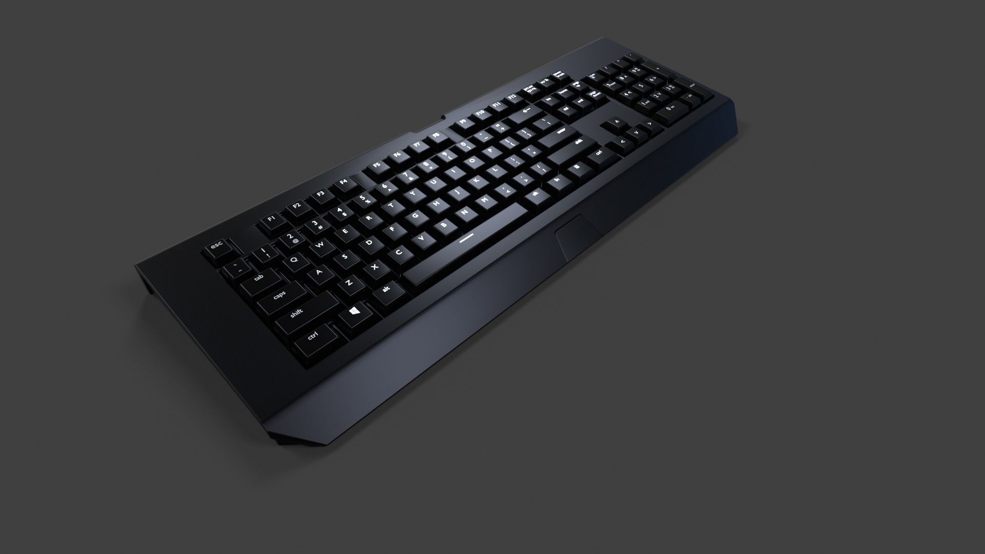 Cordless Keyboard - Low Poly Low-poly 3D model_1