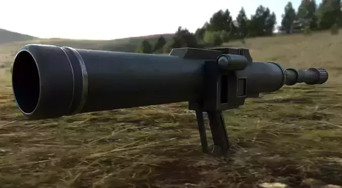 Star Wars The Clone Wars Style Rocket Launcher Low-poly 3D model