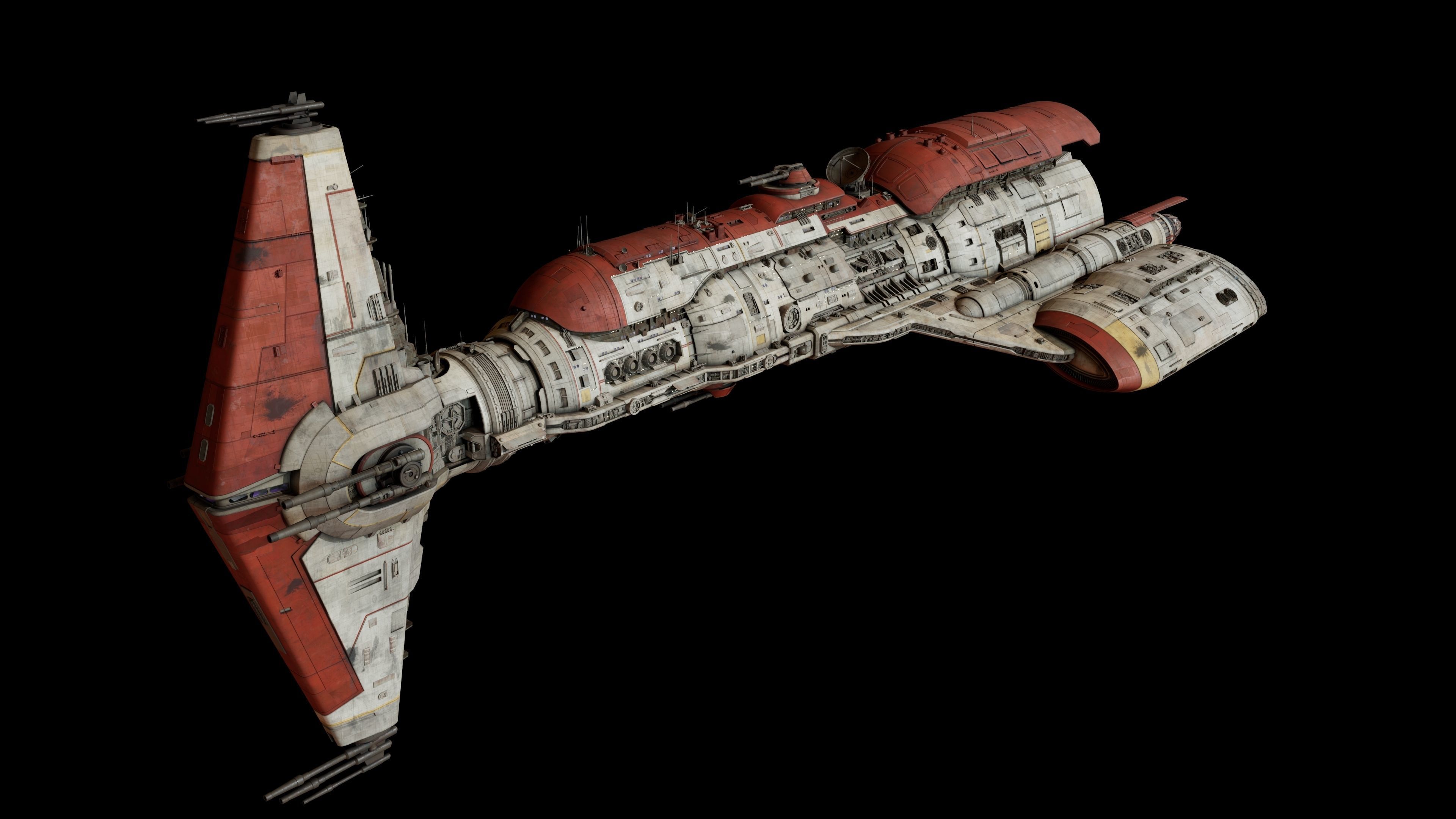 Star Wars Knights of the Old Republic Hammerhead Cruiser 3D model_6