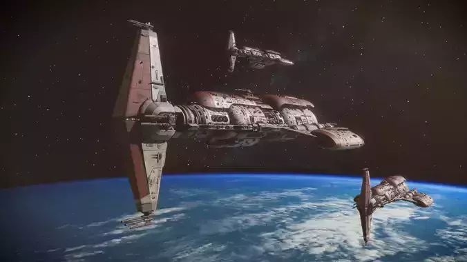 Star Wars Knights of the Old Republic Hammerhead Cruiser 3D model