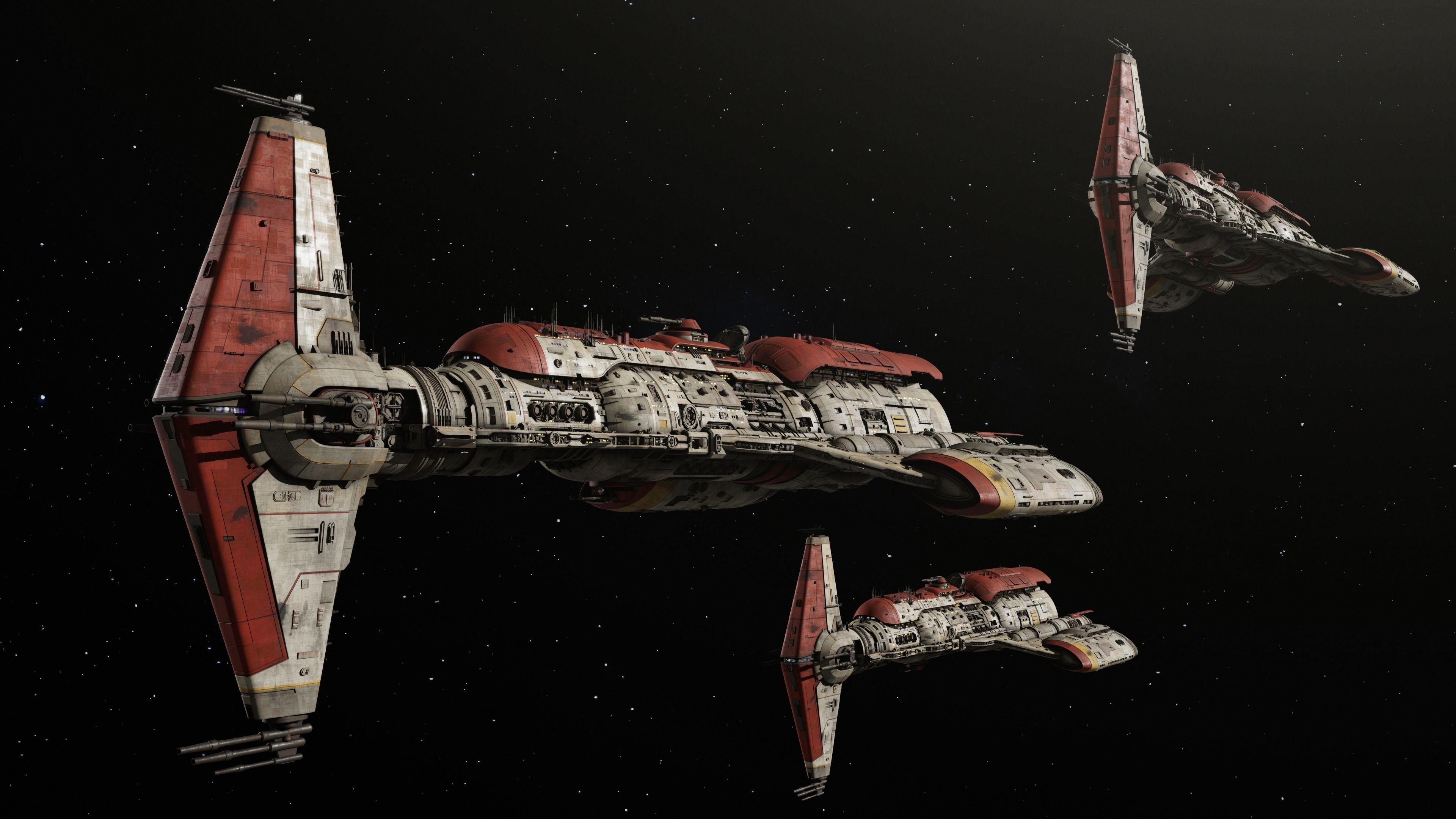 Star Wars Knights of the Old Republic Hammerhead Cruiser 3D model_4