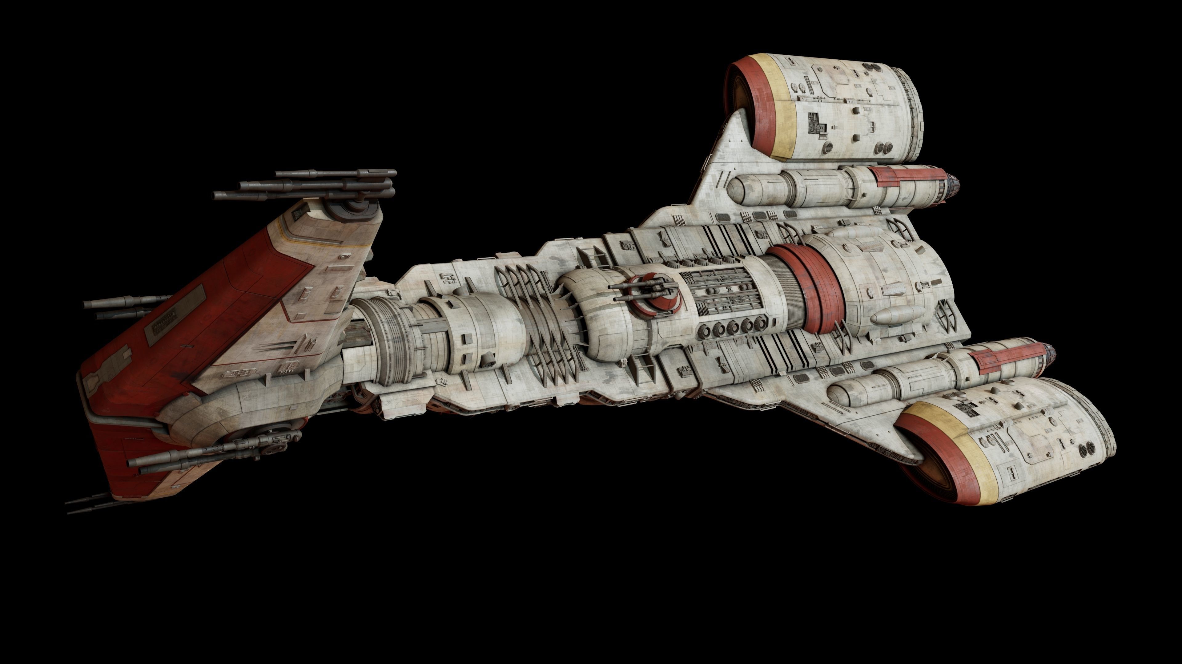 Star Wars Knights of the Old Republic Hammerhead Cruiser 3D model_5