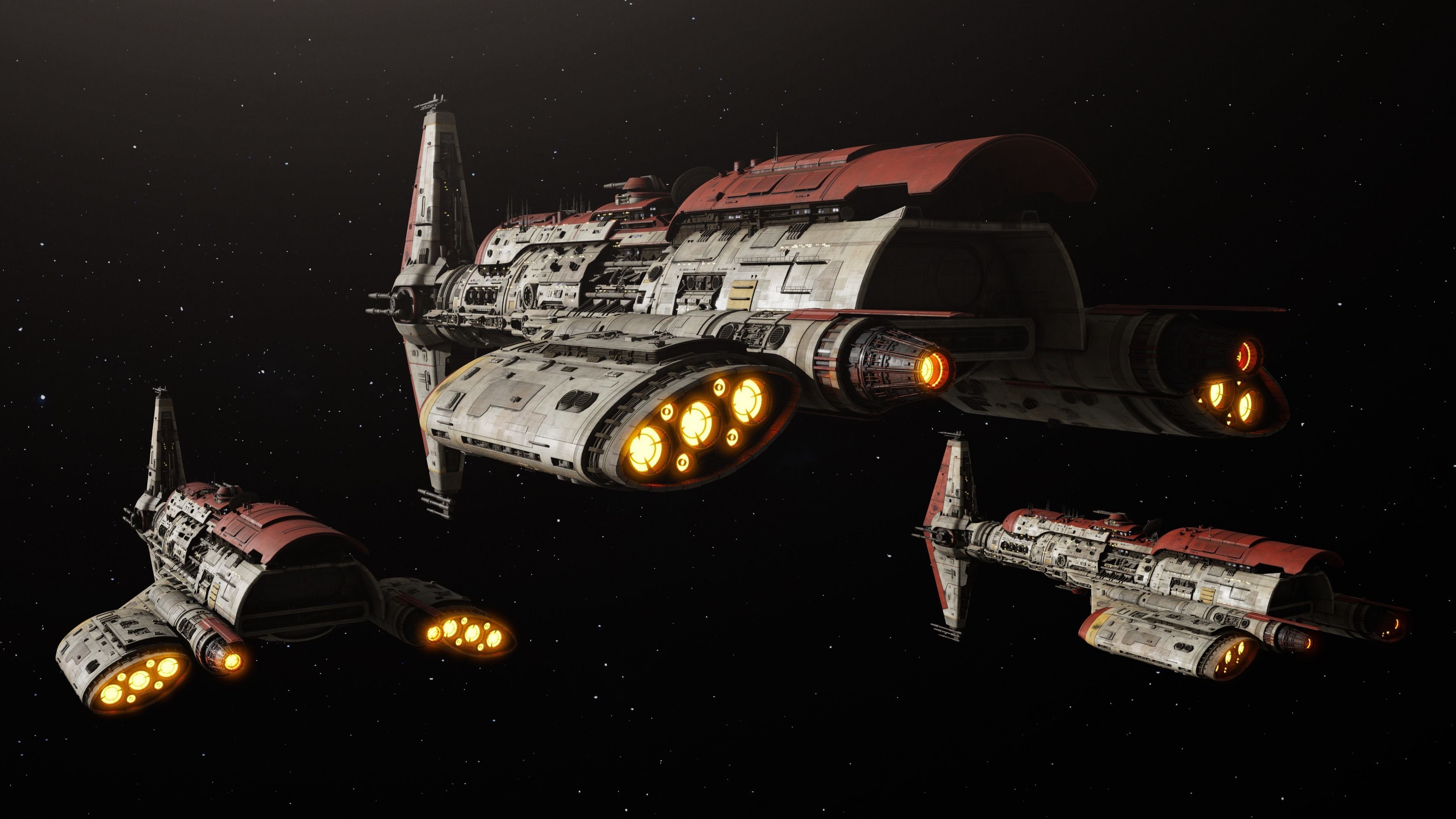 Star Wars Knights of the Old Republic Hammerhead Cruiser 3D model_3