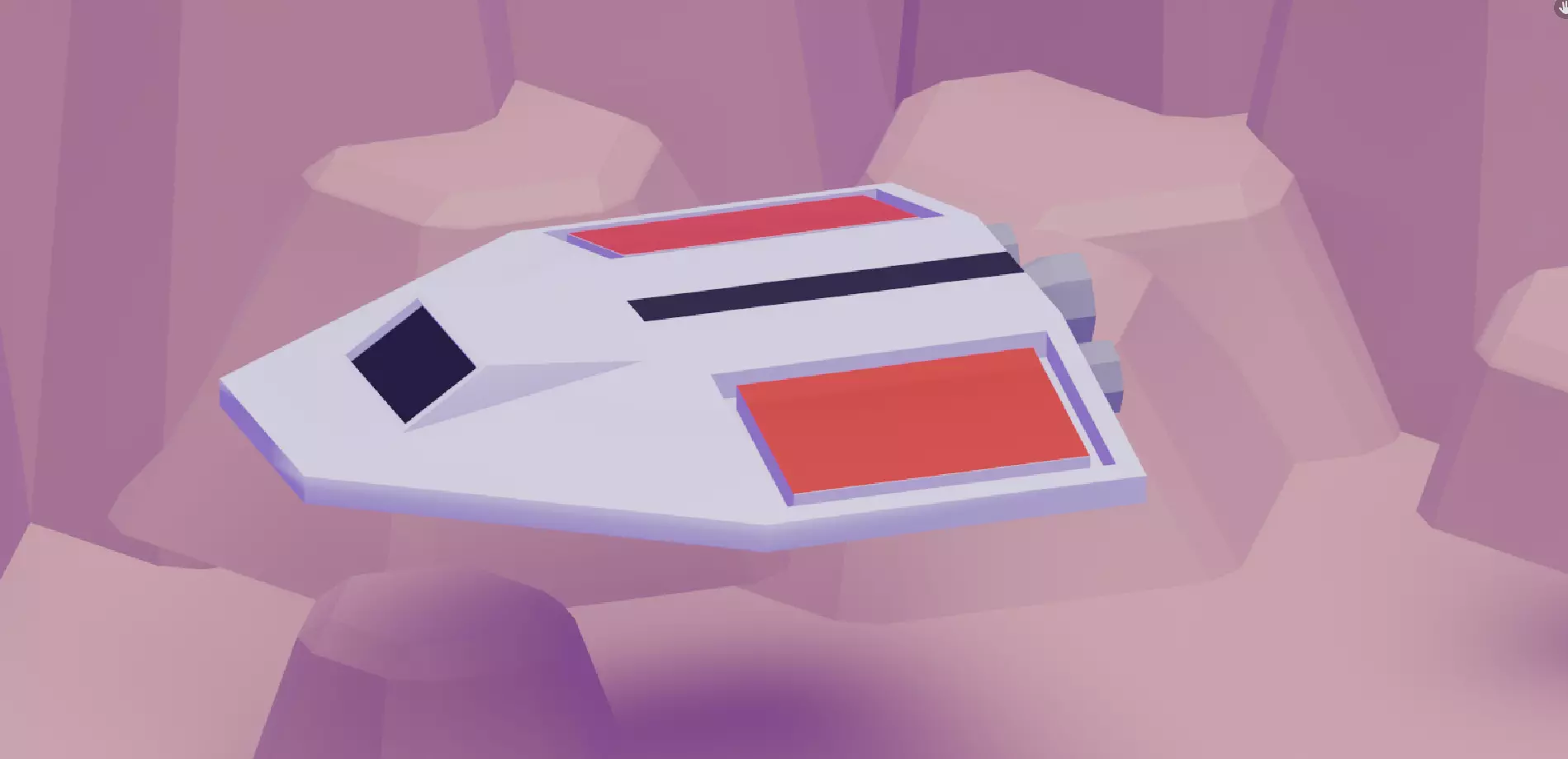 cartoon sci-fi spaceship Free low-poly 3D model