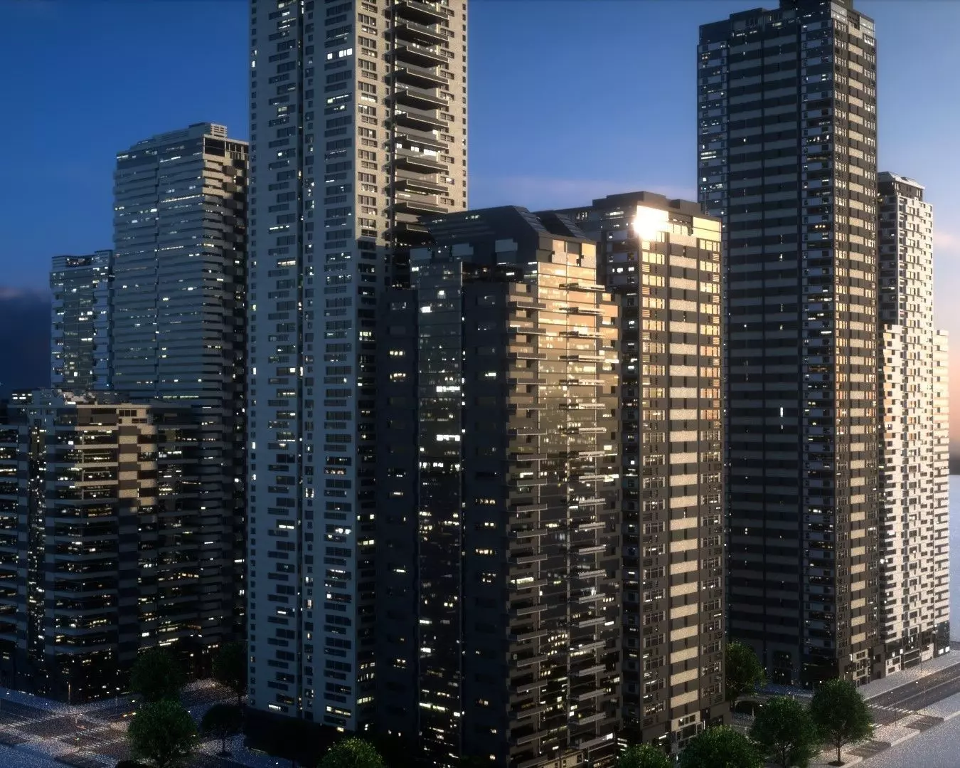 City Block Type B39 3D model_0