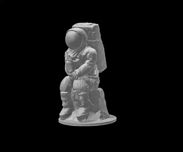 The Thinker Astronaut 3D print model