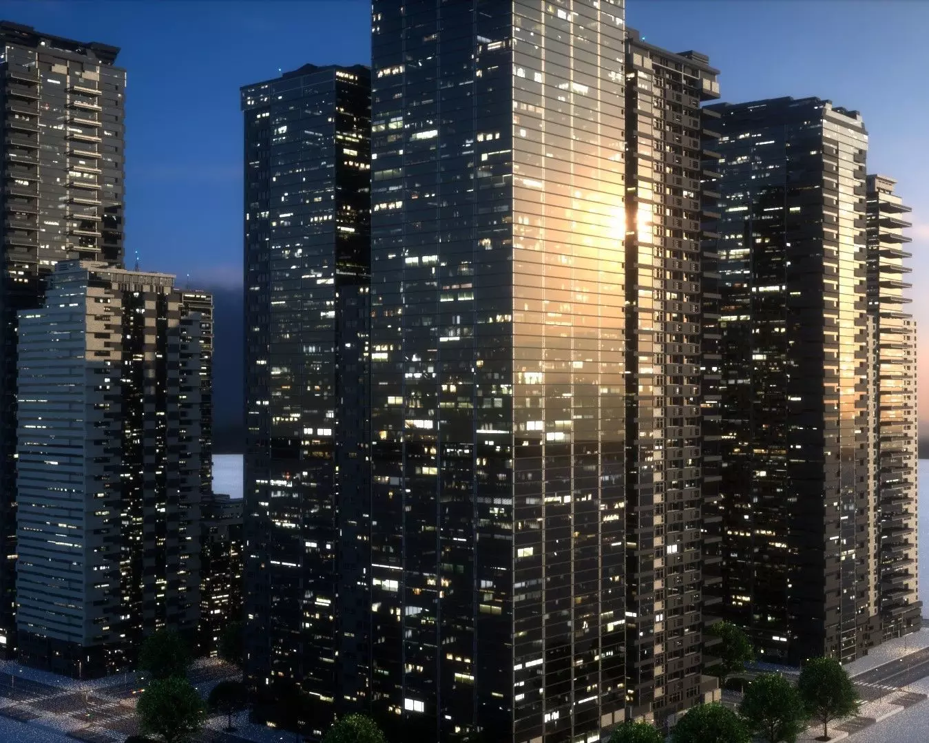 City Block Type B38 3D model_0