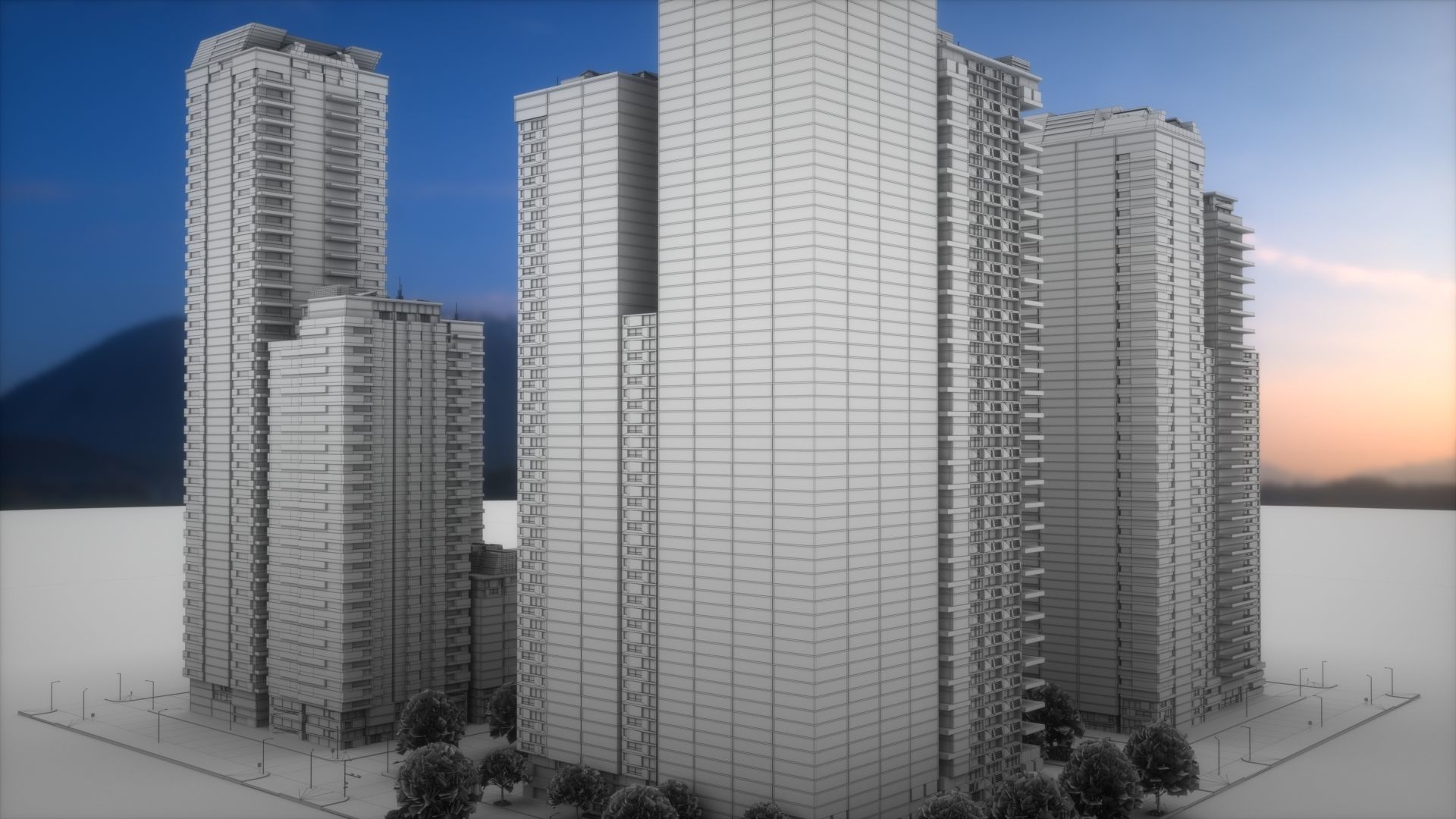 City Block Type B38 3D model_8