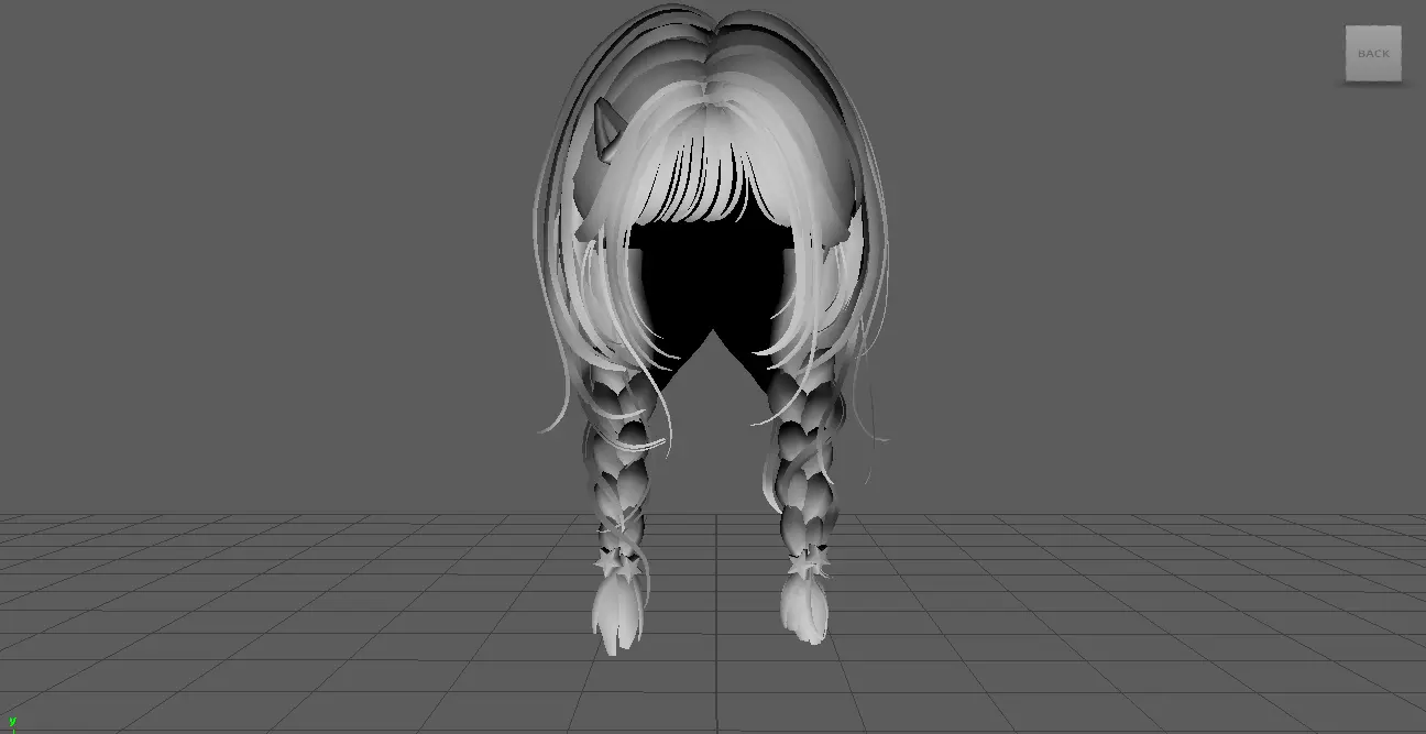 my creation hair for zepeto 3D model_0