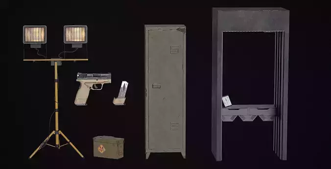 Military Pack Low-poly 3D model