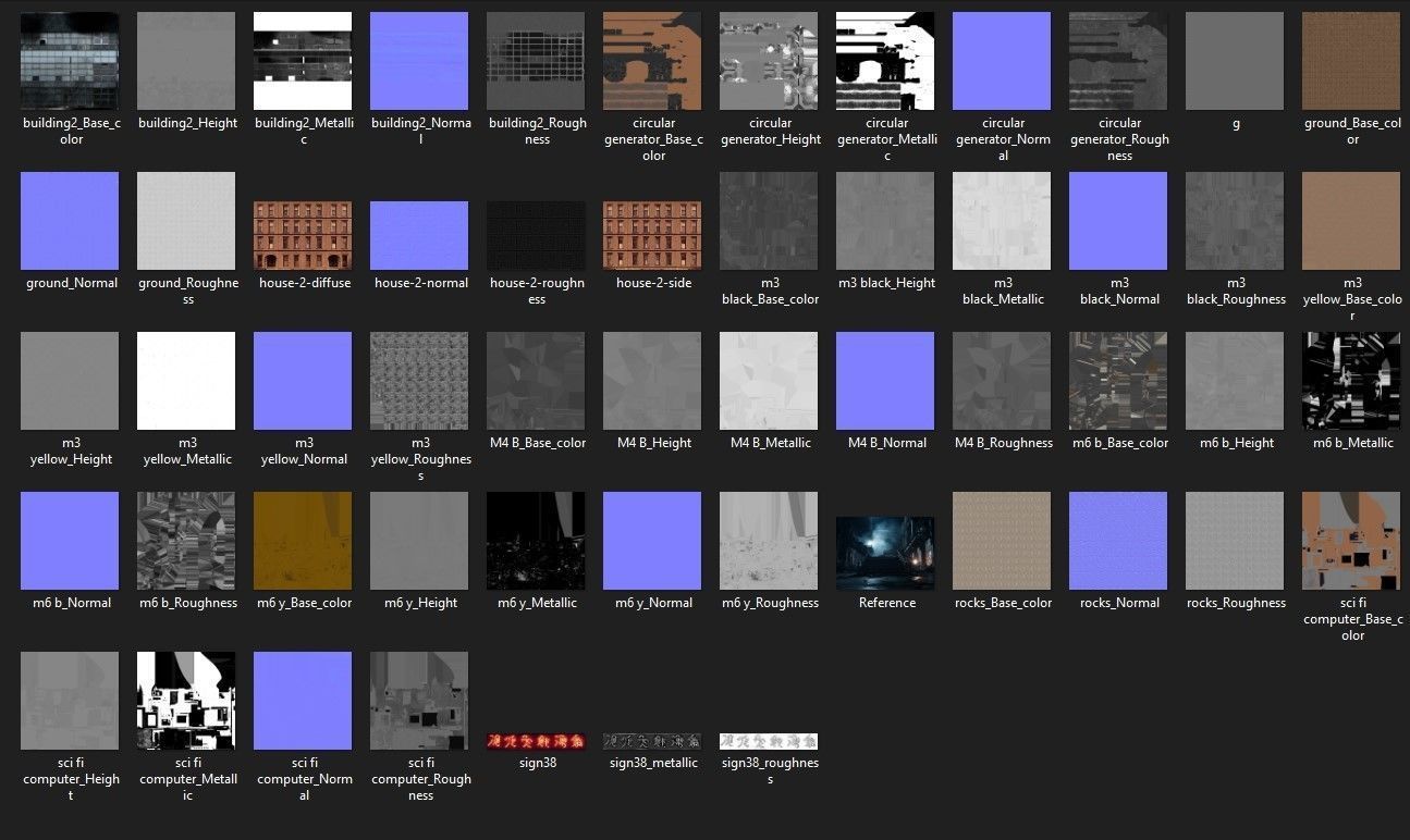 Concept Art Low Poly foggy industrial interior 3D Low-poly 3D model_8