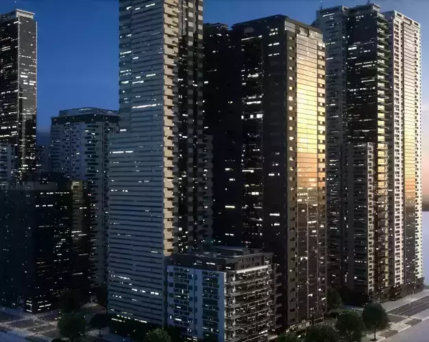 City Block Type B37 3D model