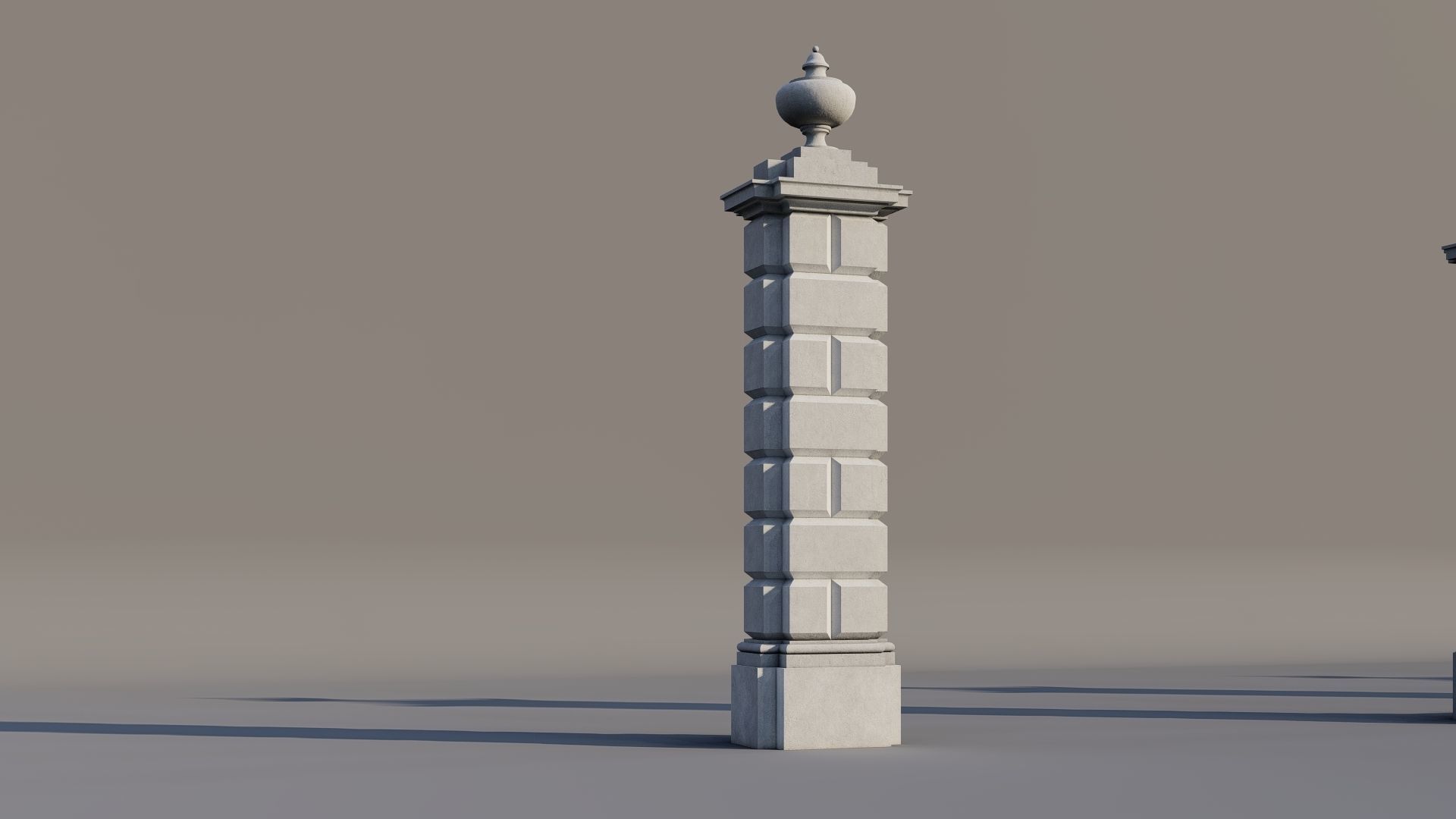 classic fence PIERS FOR GATES 3D model_5