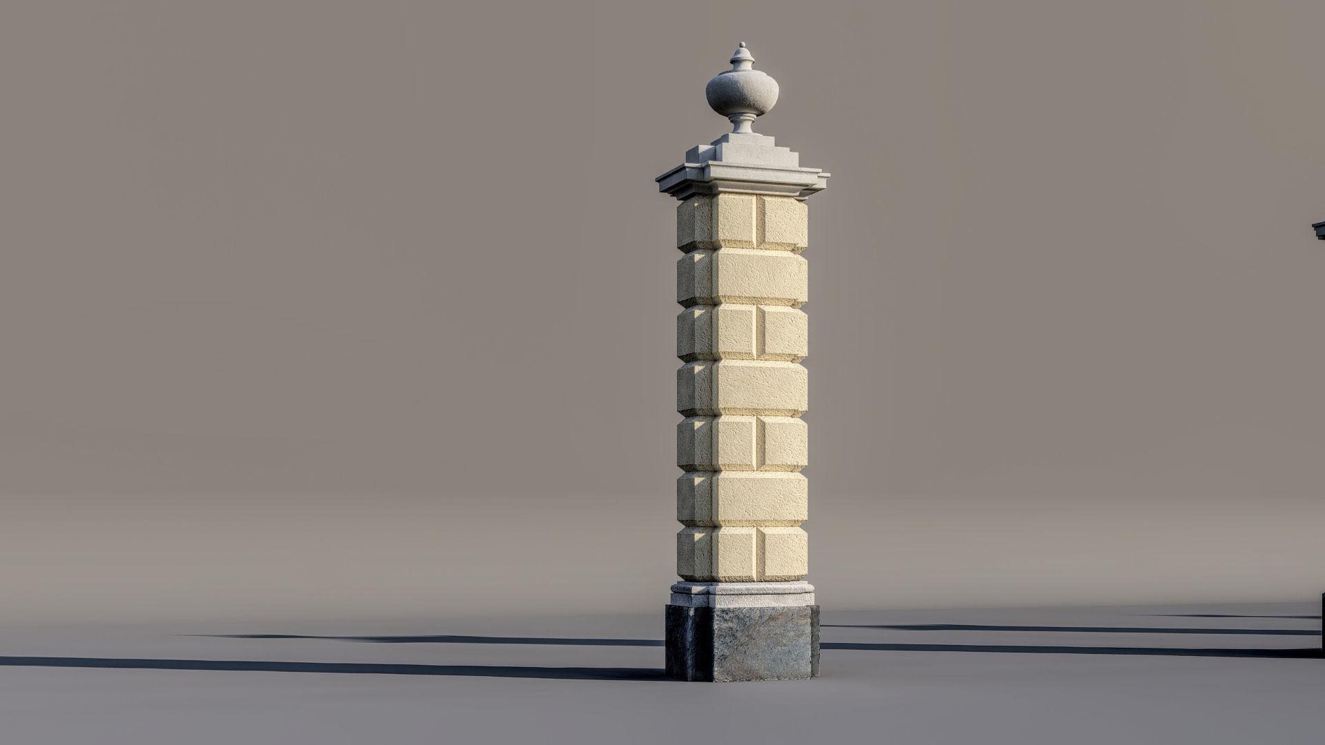 classic fence PIERS FOR GATES 3D model_2