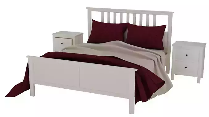  Ikea Hemnes Double Bed and Chest of two drawers