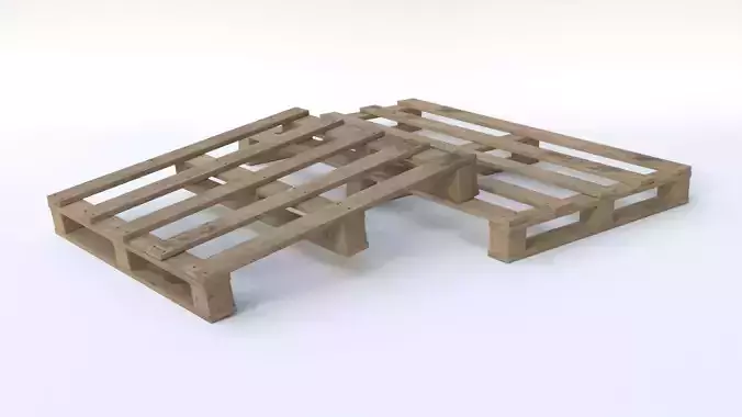 Pallets Low-poly 3D model