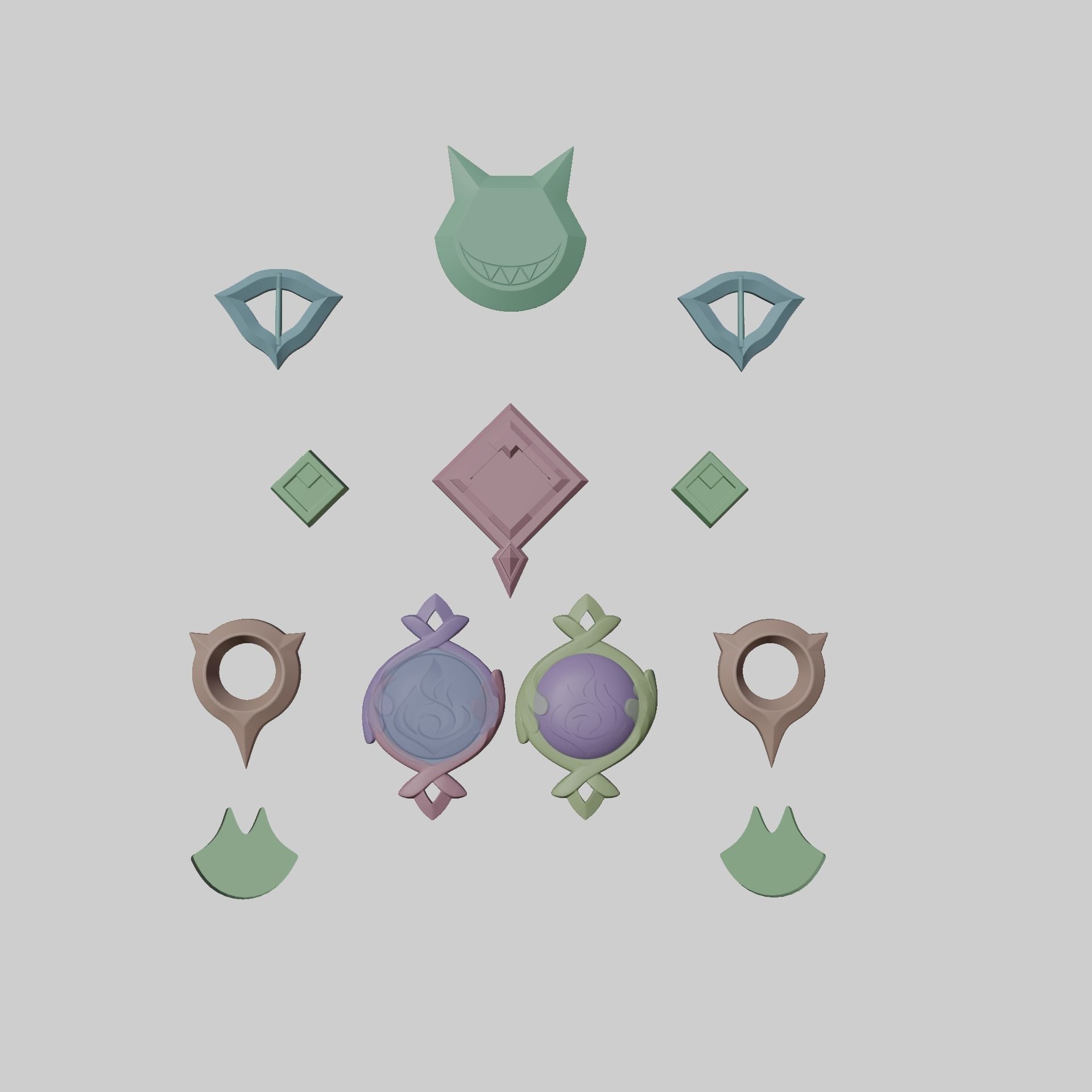 Lyney Cosplay Set Genshin Impact 3D print model_6