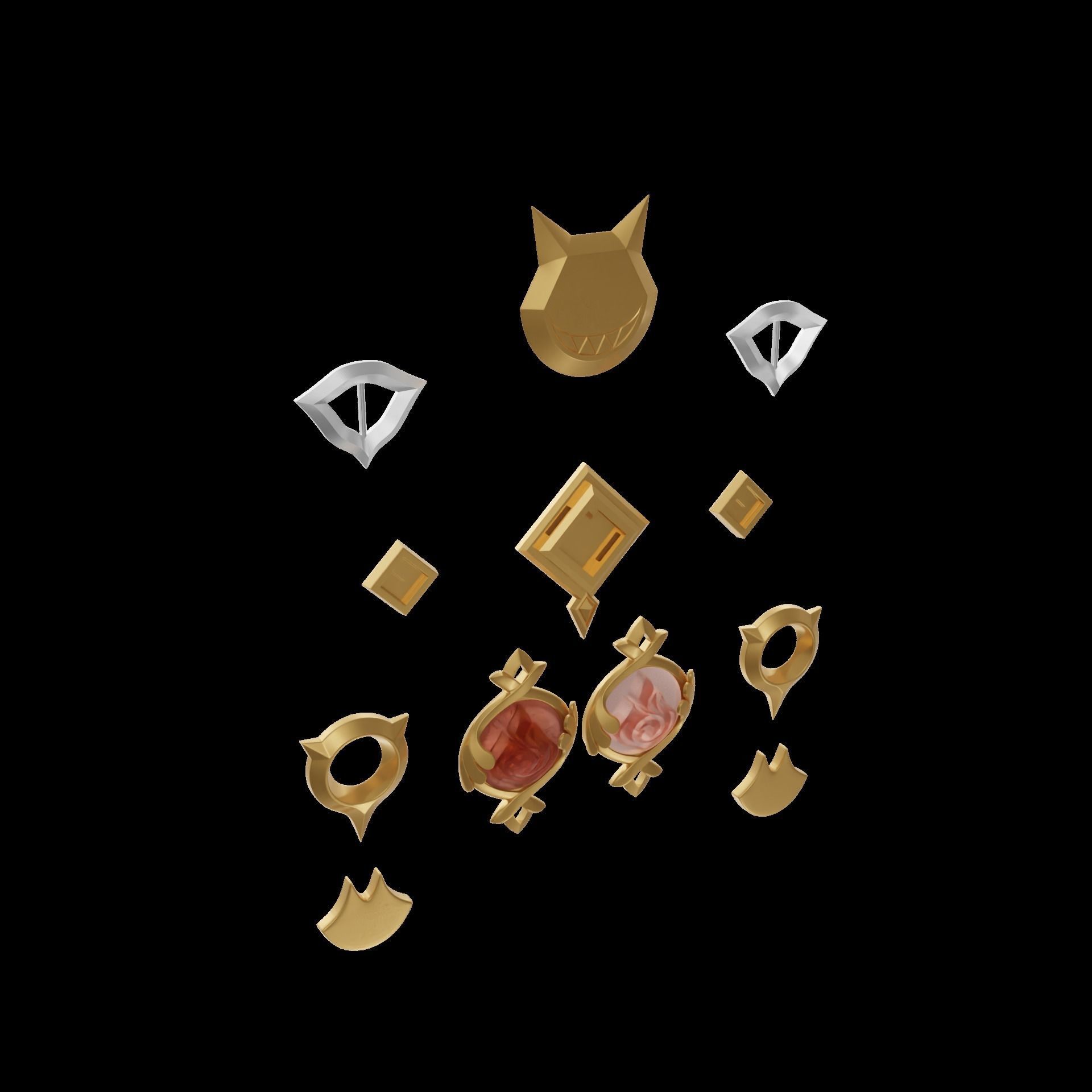 Lyney Cosplay Set Genshin Impact 3D print model_11