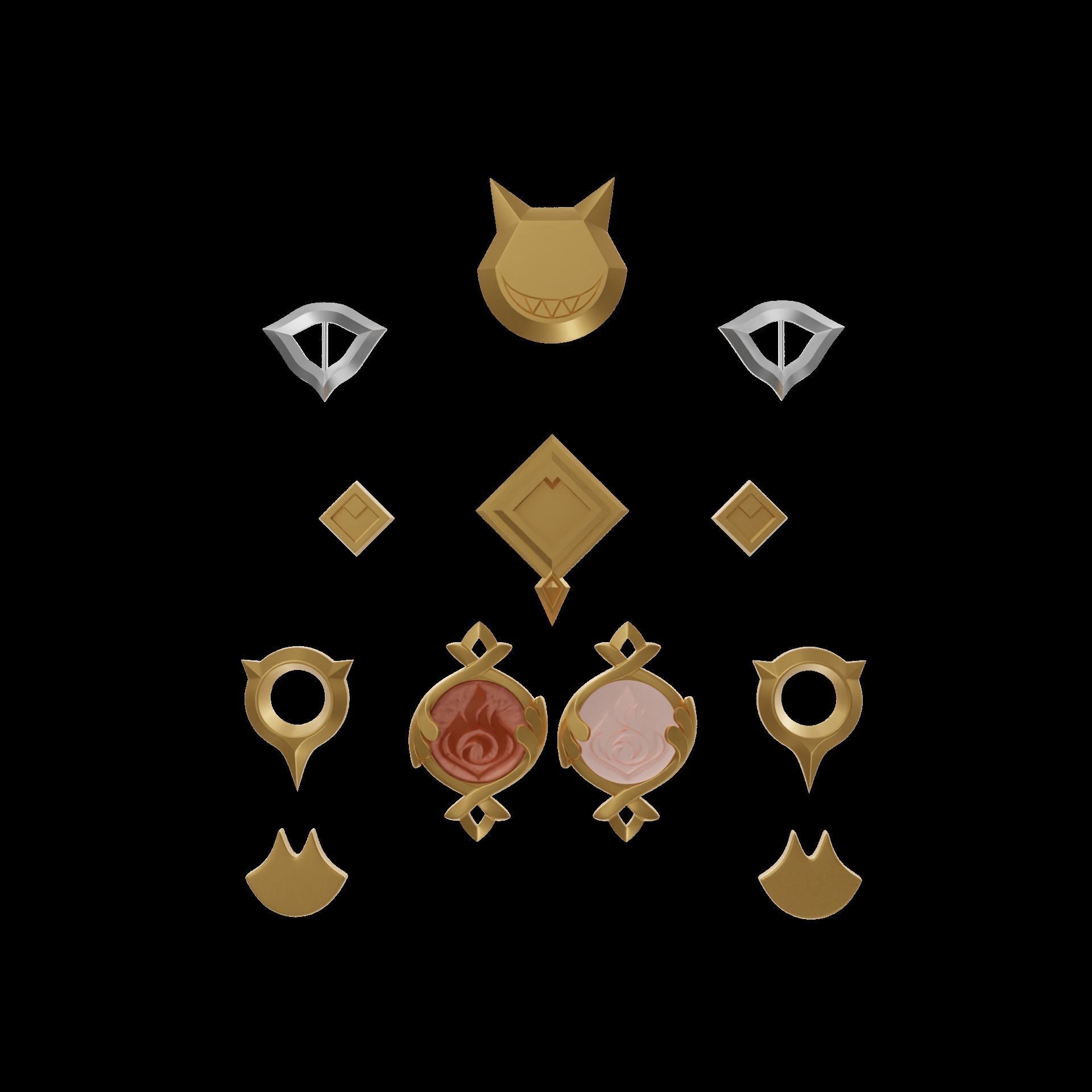 Lyney Cosplay Set Genshin Impact 3D print model_9