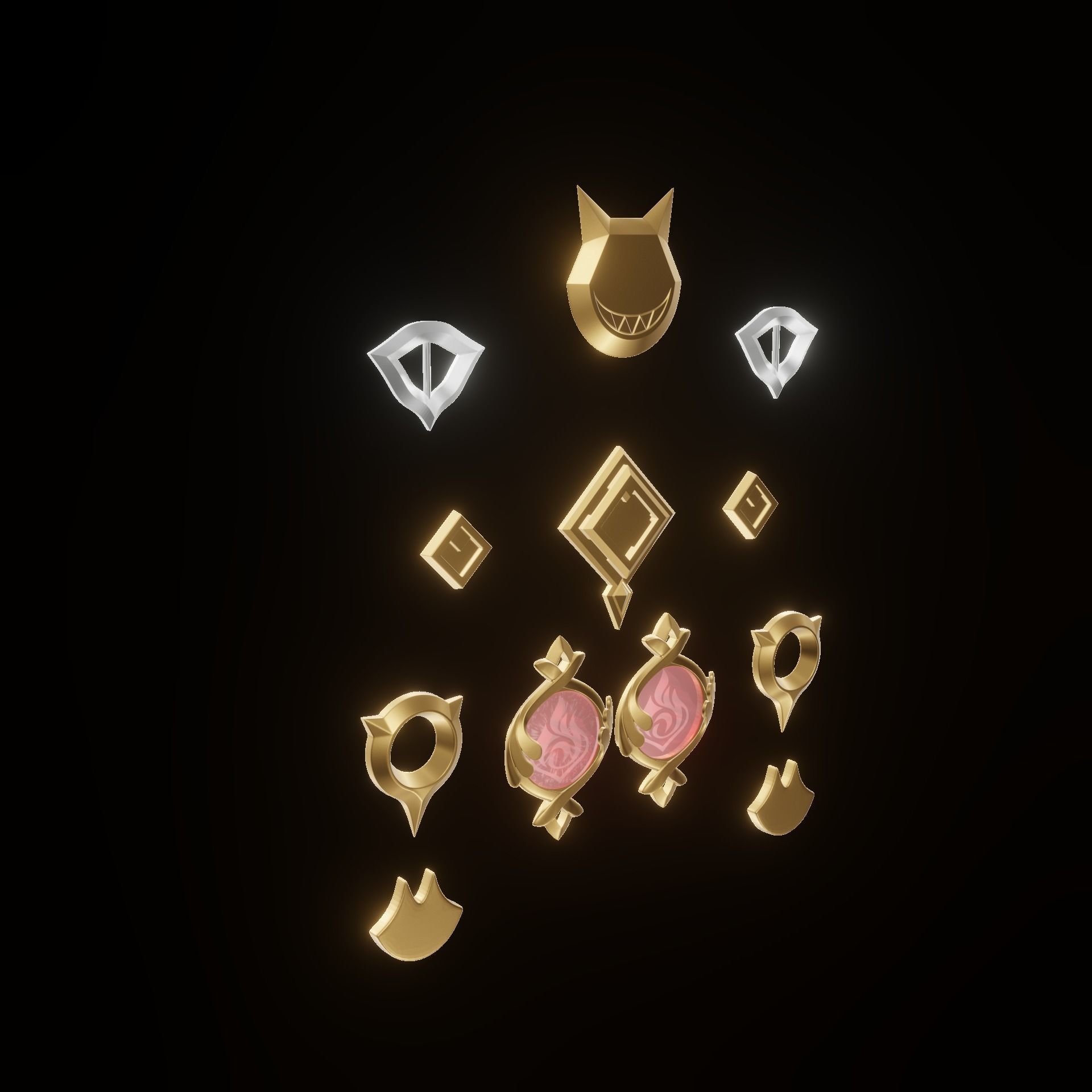 Lyney Cosplay Set Genshin Impact 3D print model_8