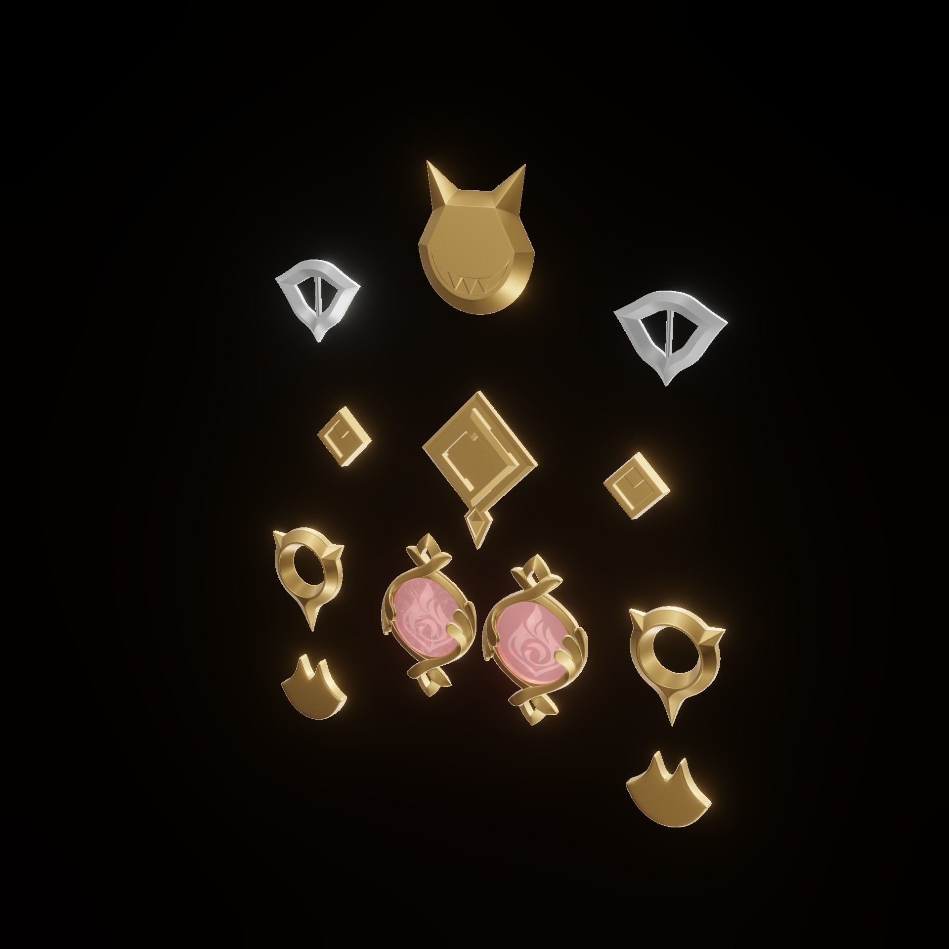 Lyney Cosplay Set Genshin Impact 3D print model_12