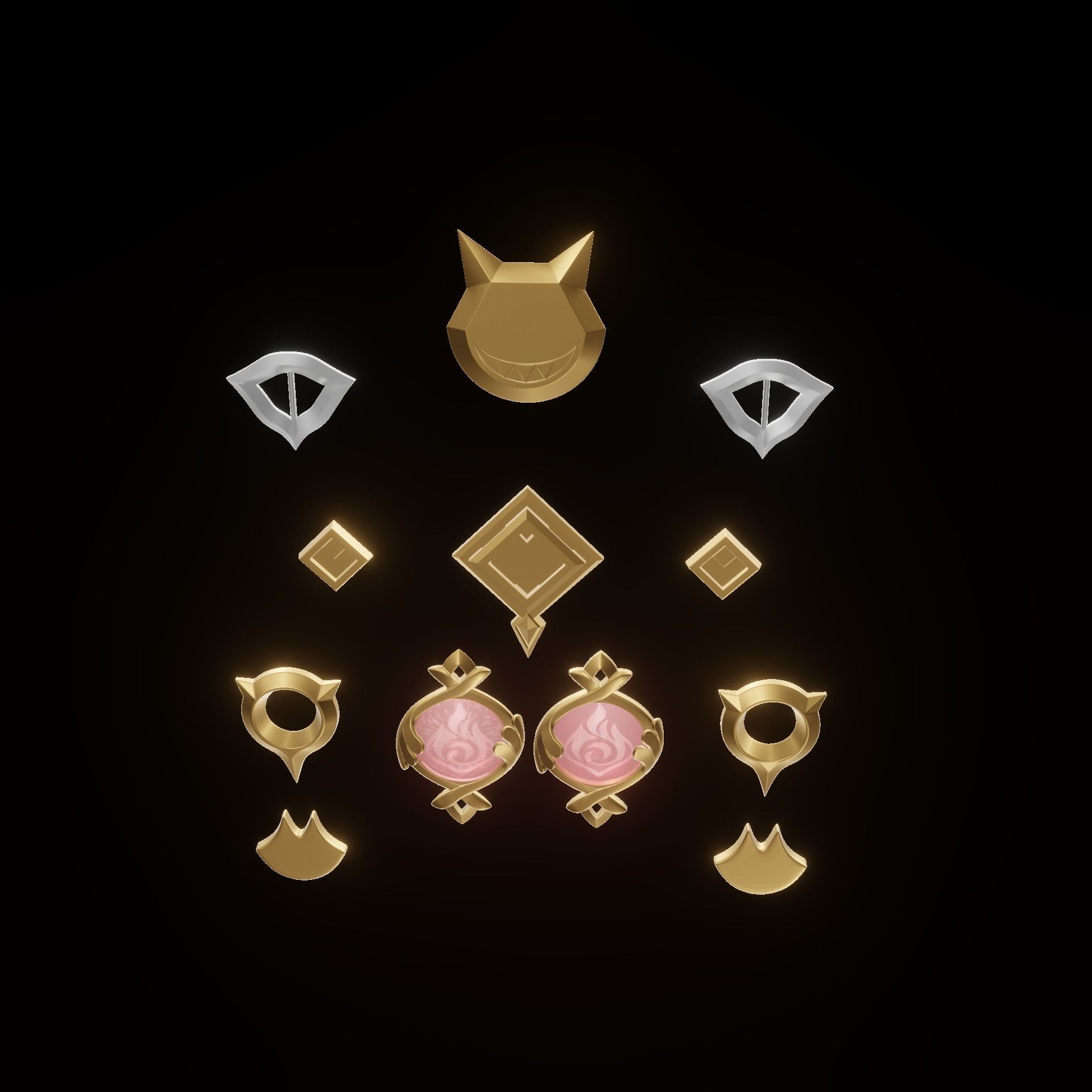 Lyney Cosplay Set Genshin Impact 3D print model_7