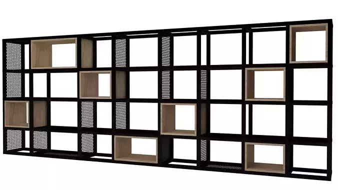 Industrial Metal Wooden Shelf