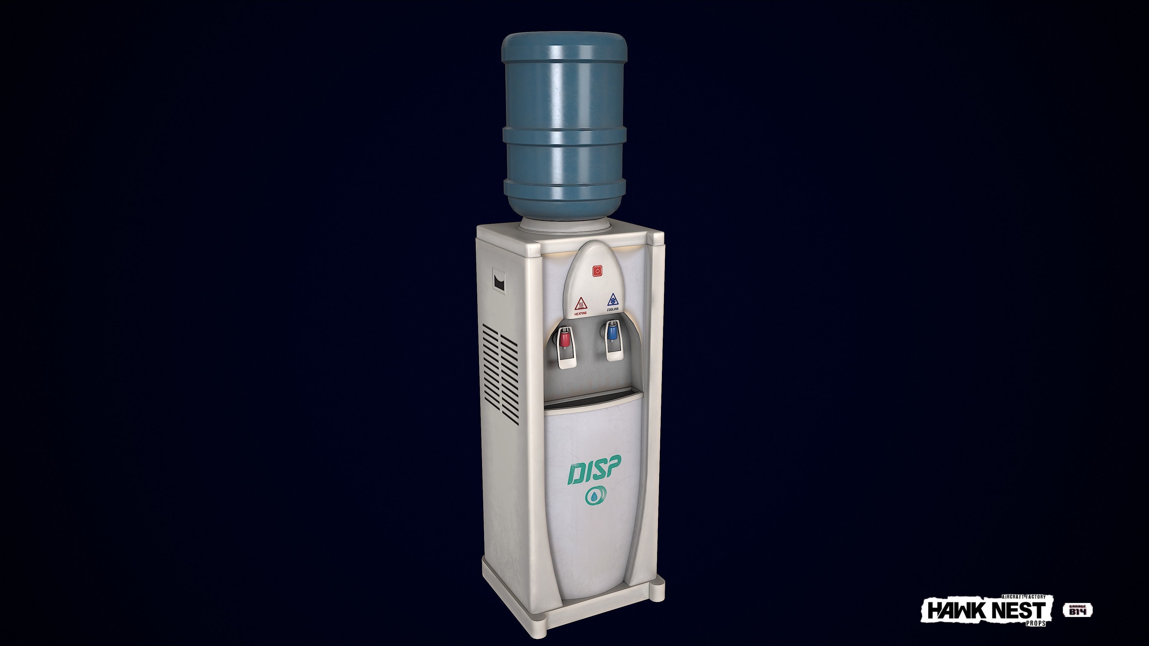 Water Dispenser Low-poly 3D model_1