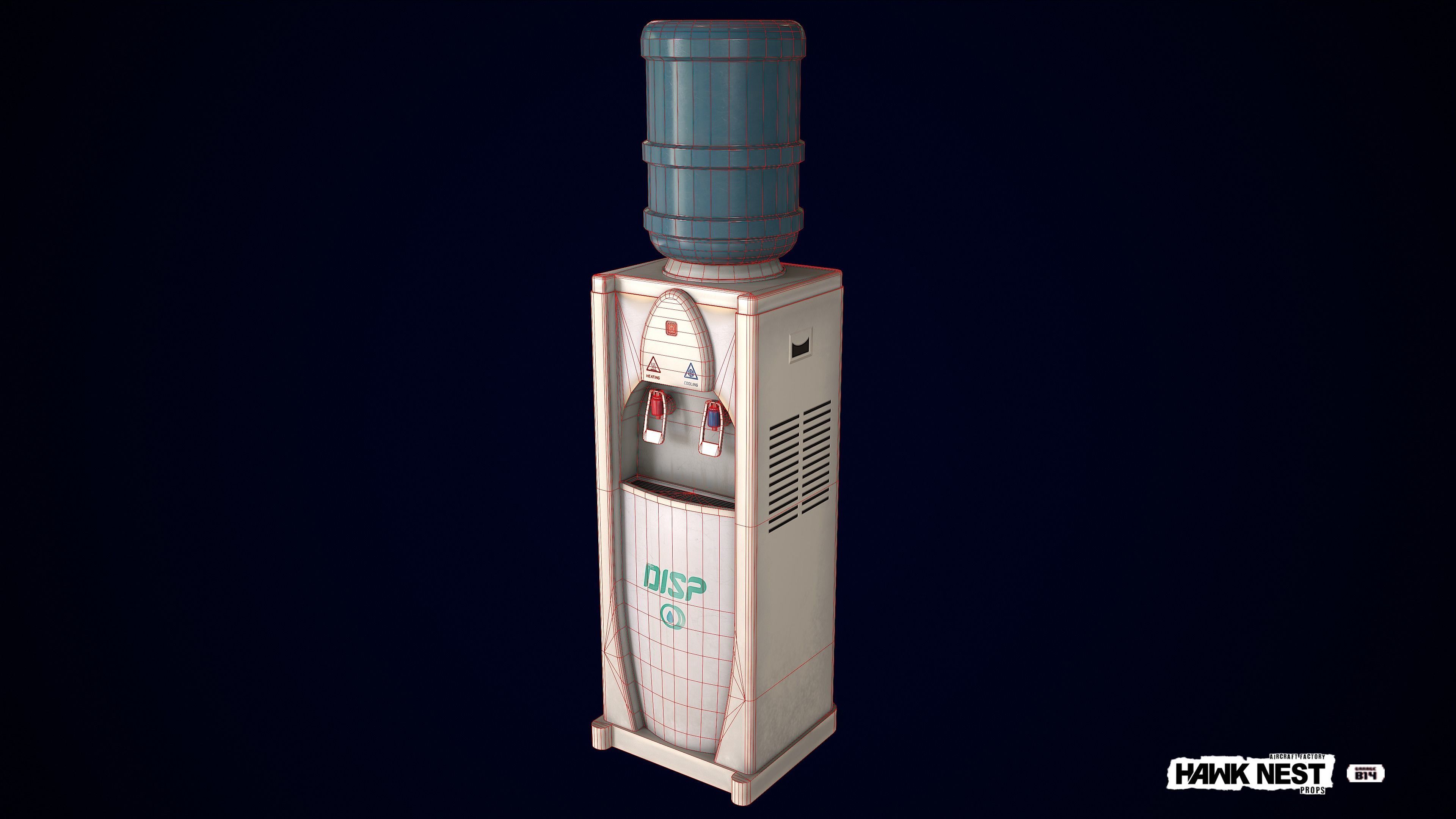 Water Dispenser Low-poly 3D model_5