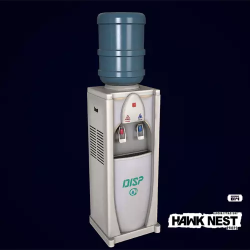 Water Dispenser Low-poly 3D model_0