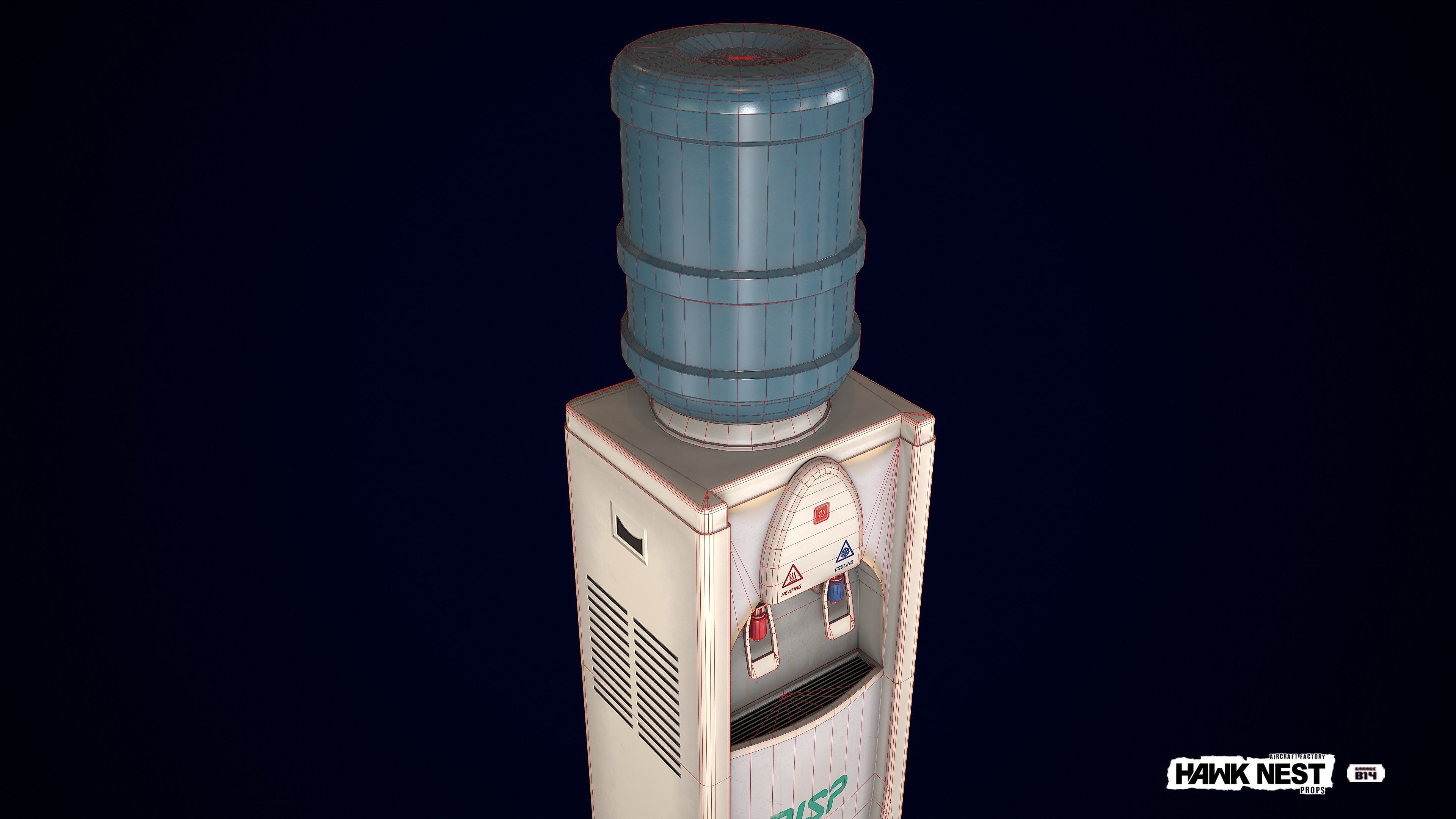 Water Dispenser Low-poly 3D model_4
