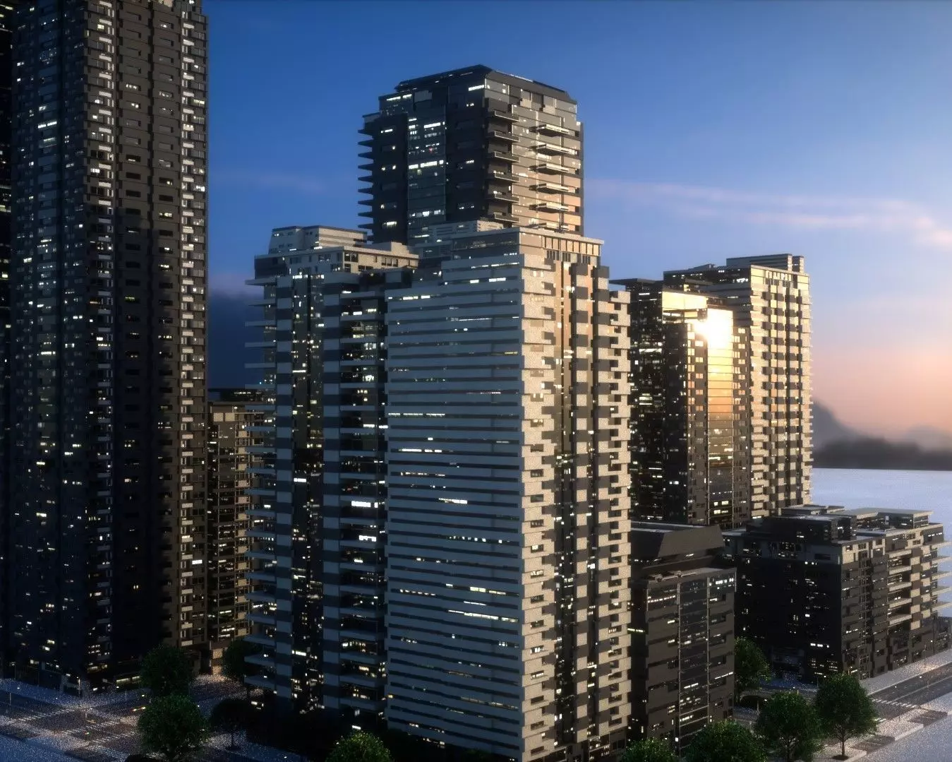 City Block Type B36 3D model_0