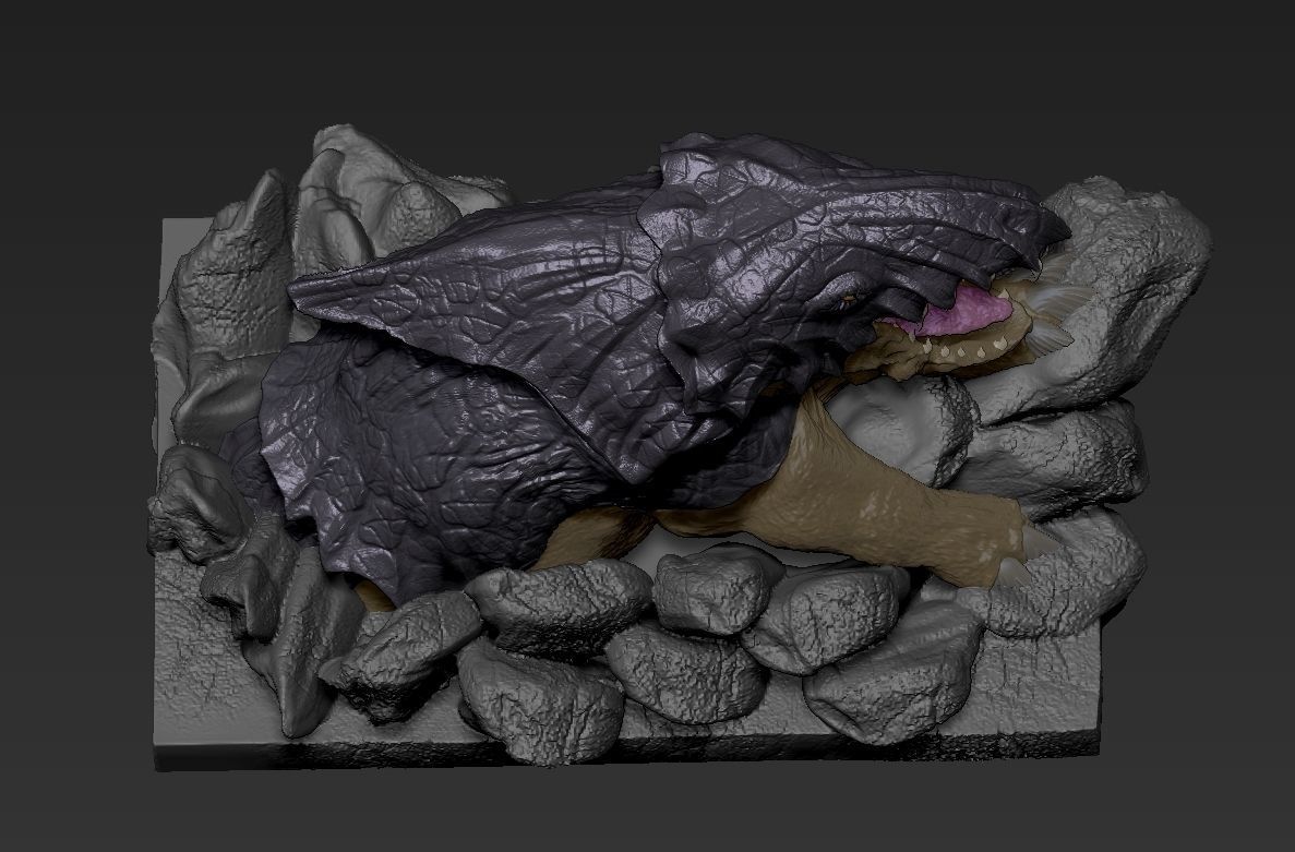 Bulette from dungeons and dragons monster 2 miniatures 3D print model_15