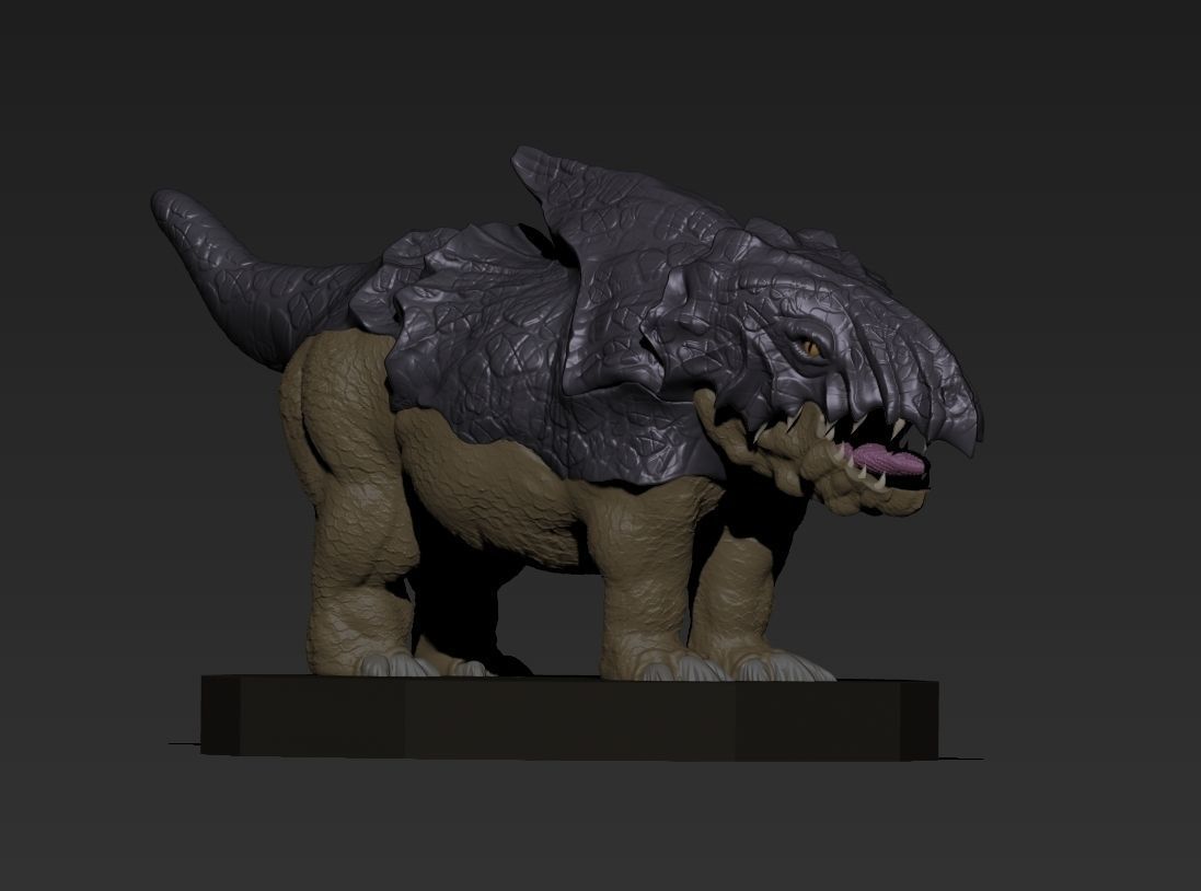Bulette from dungeons and dragons monster 2 miniatures 3D print model_4