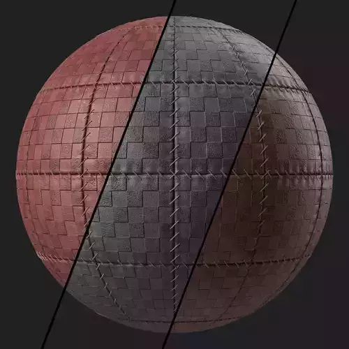 Leather Materials 34- Stitched Leather By Sbsar