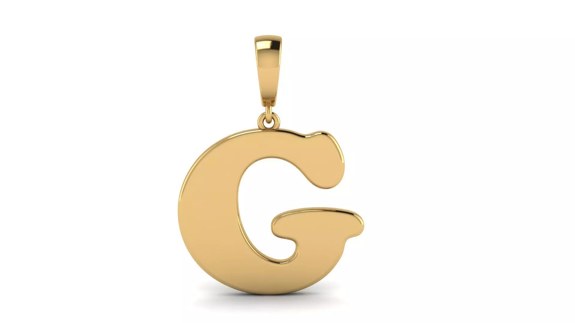 Pendant Alphabet Letter G 15 mm Cooper Black 3D print model