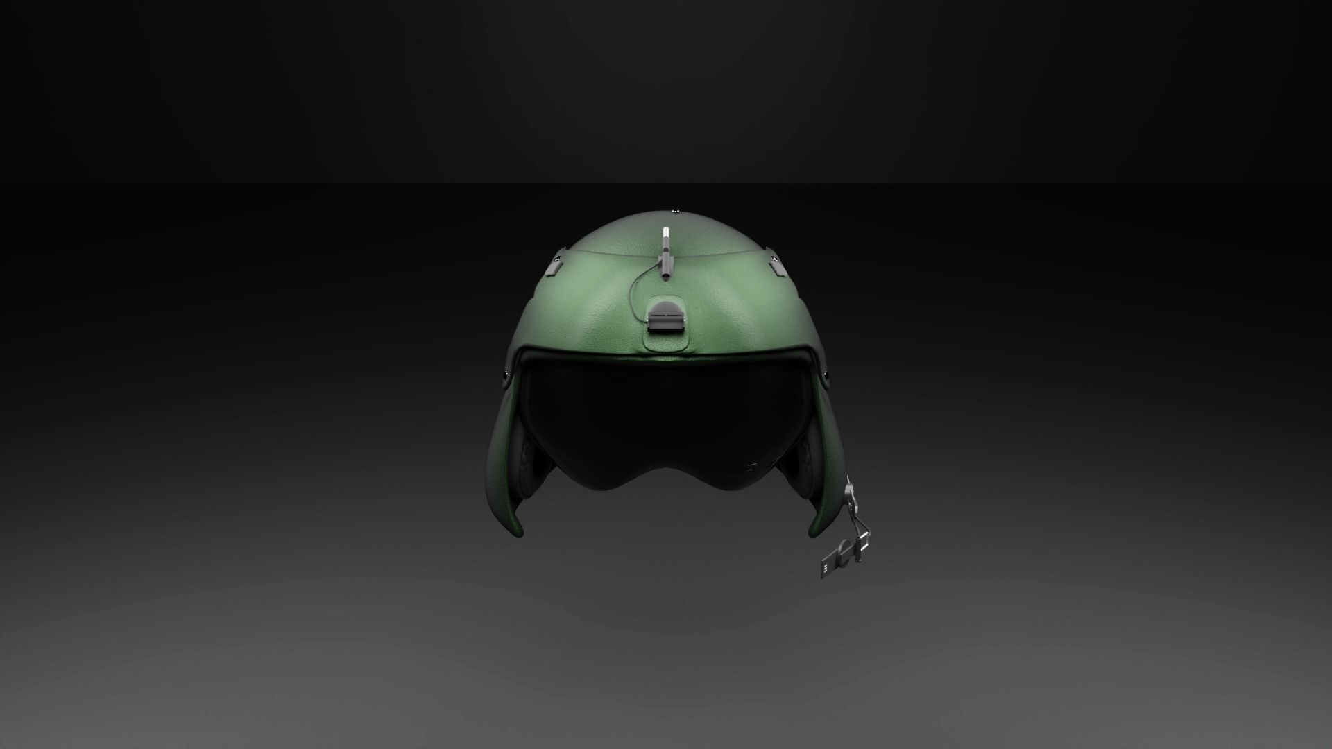 helicopter pilot helmet Low-poly 3D model_3