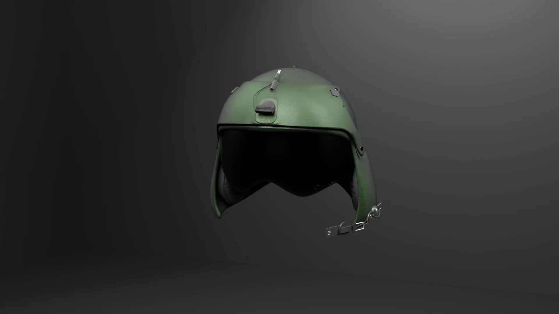 helicopter pilot helmet Low-poly 3D model_0