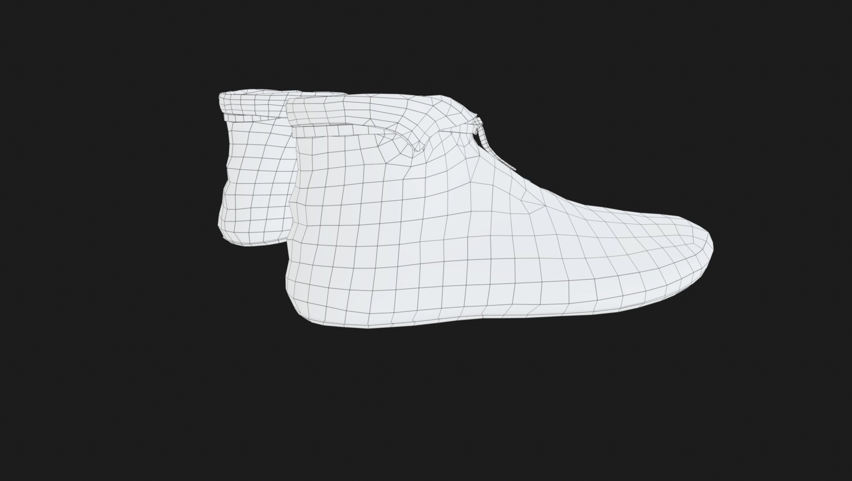 Brown Medieval Shoes  Low-poly 3D model_16