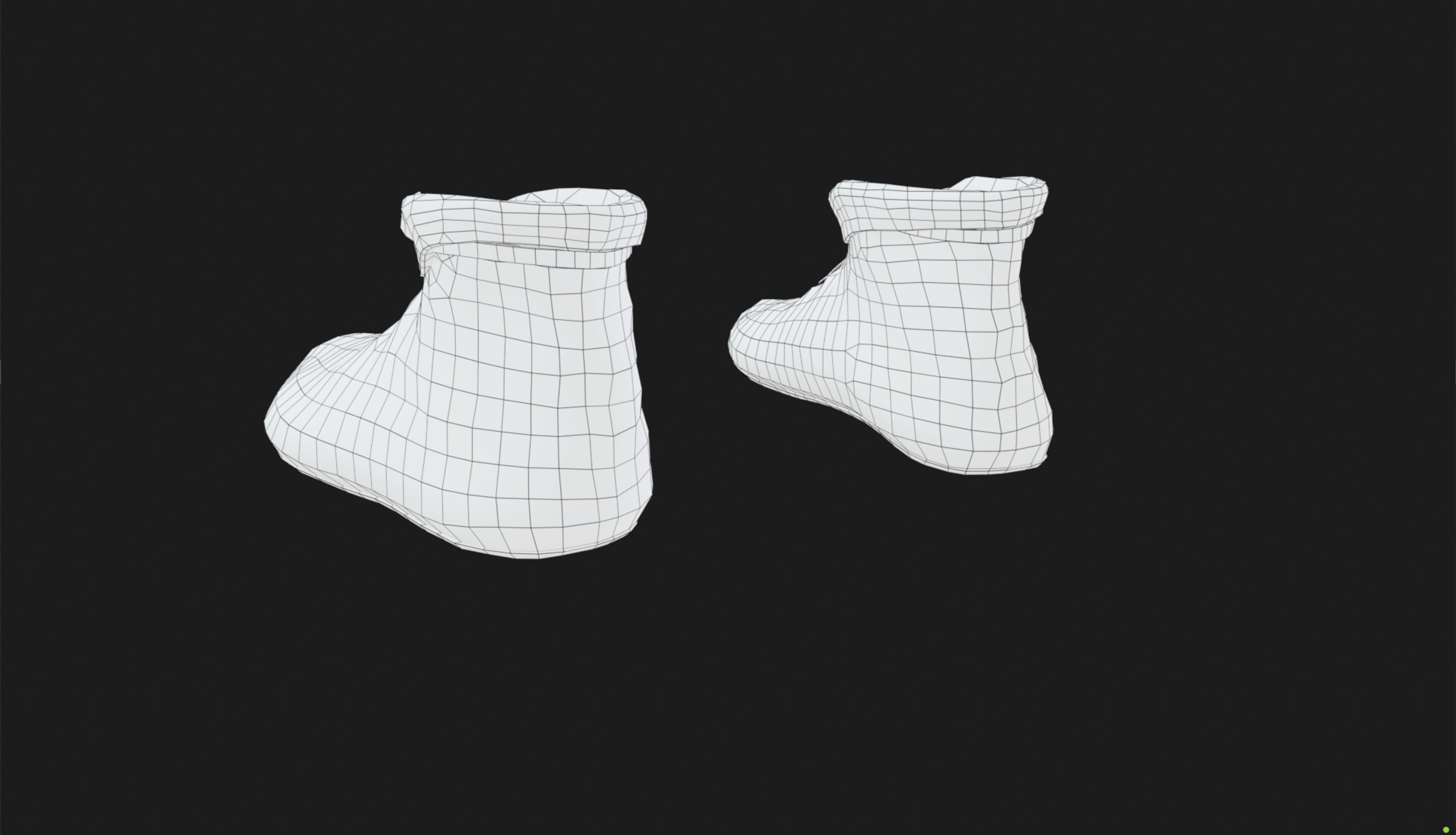 Brown Medieval Shoes  Low-poly 3D model_18