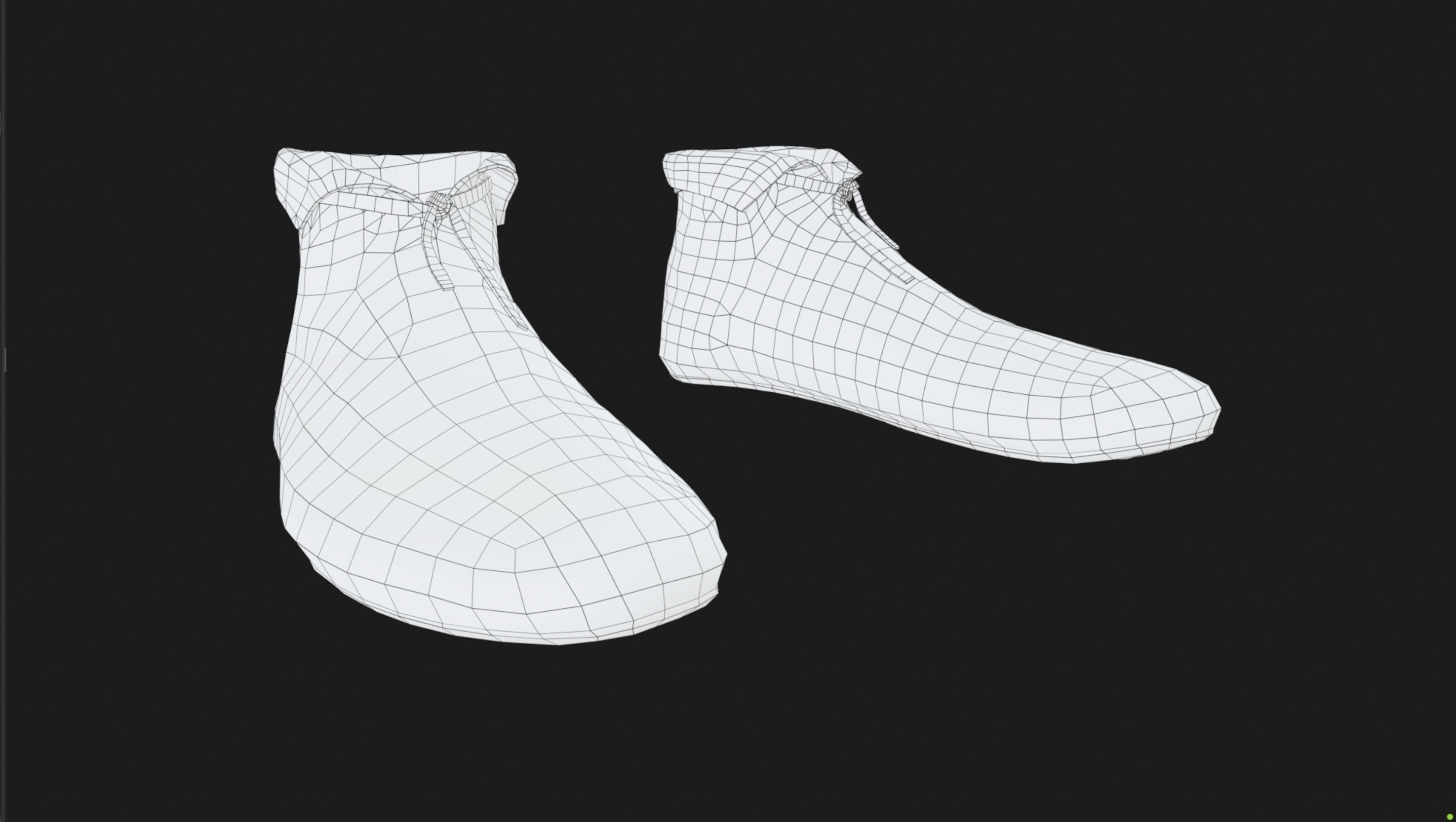 Brown Medieval Shoes  Low-poly 3D model_17