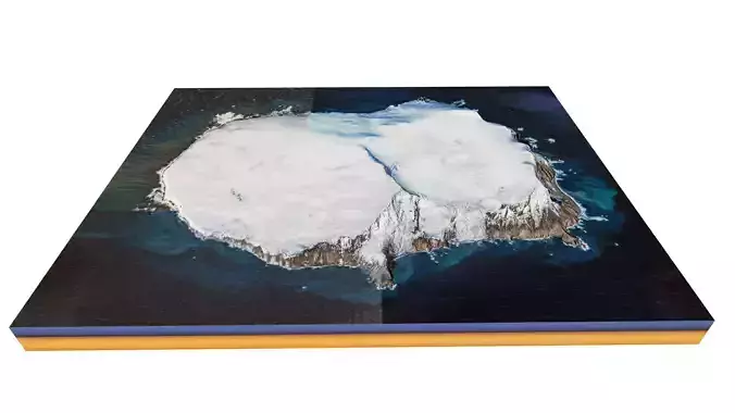 Bouvet Island 3d Model Terrain 3D model