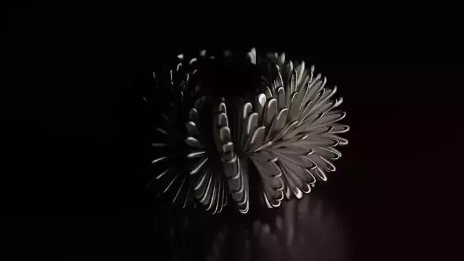 Sci-Fi Lotus Artifact Animated-Ready Editable Low-poly 3D model