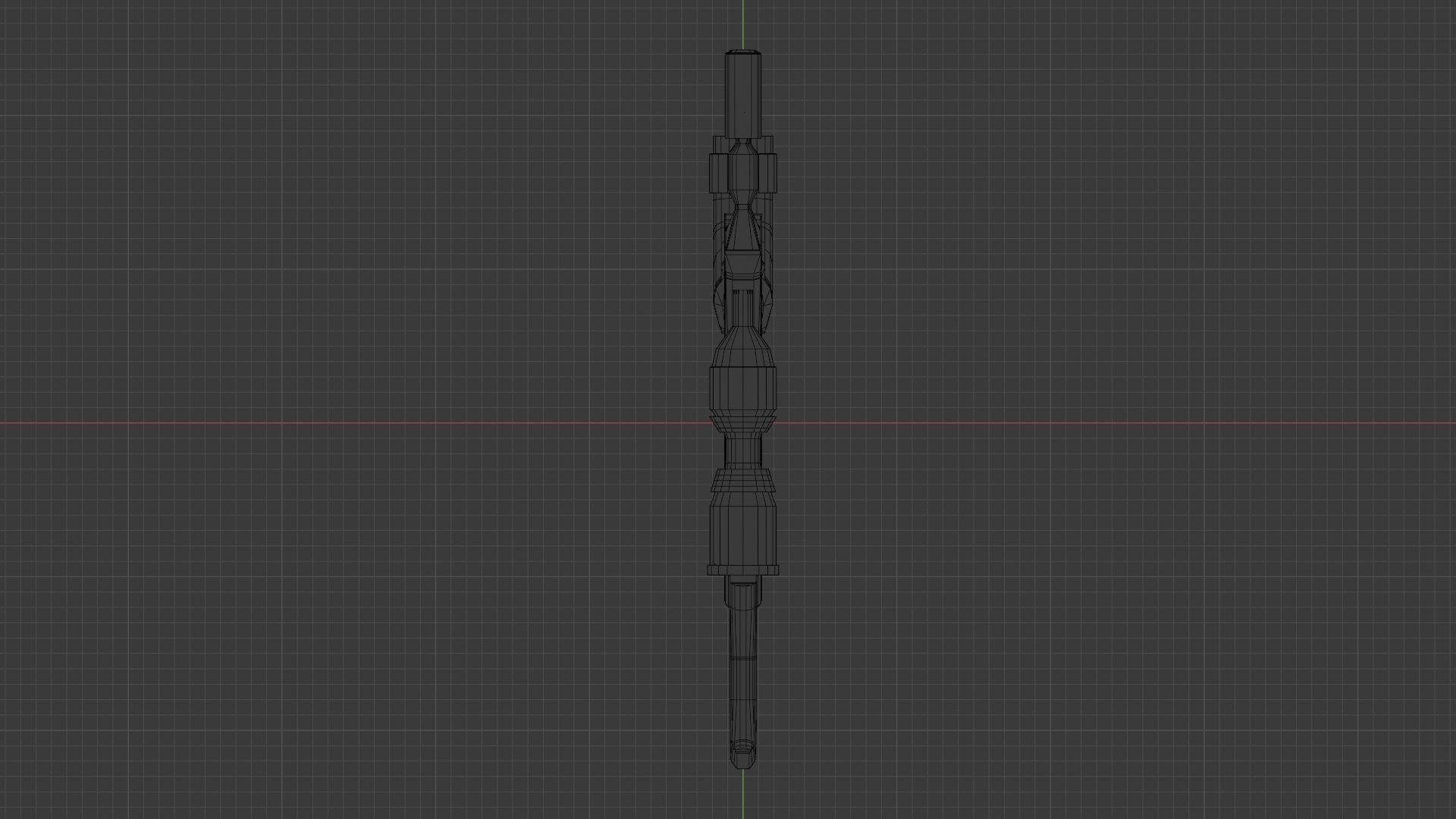 Sci-Fi Battle Rifle Combo Low-poly 3D model_38