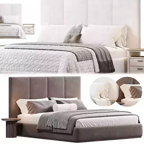 H KING QUEEN BED 600 by Adrianahoyos 3D model