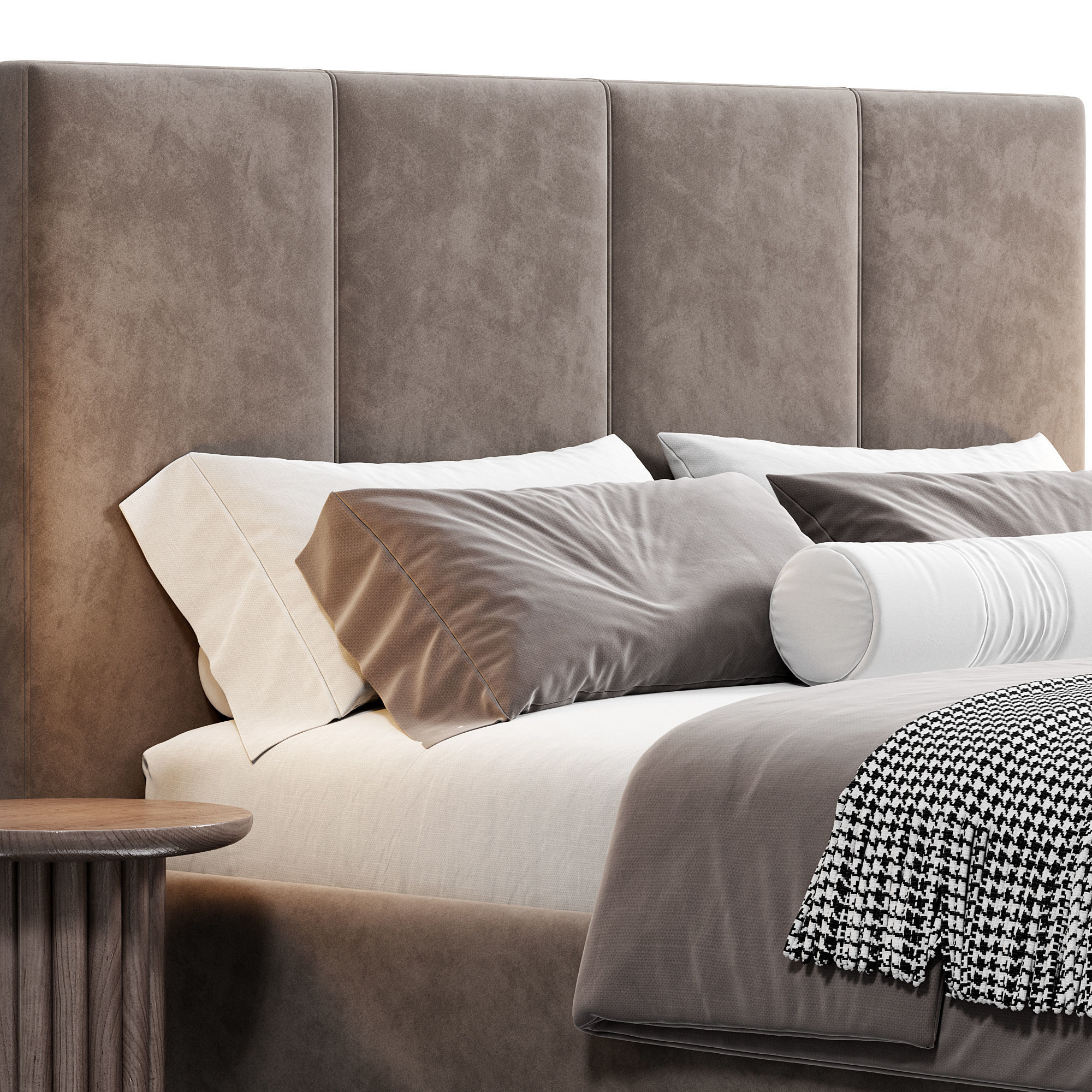 H KING QUEEN BED 600 by Adrianahoyos 3D model_8