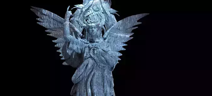 Ice Witch Blade With statue