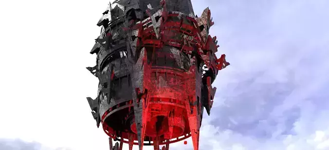  Giant Mech Steam Punk Tower